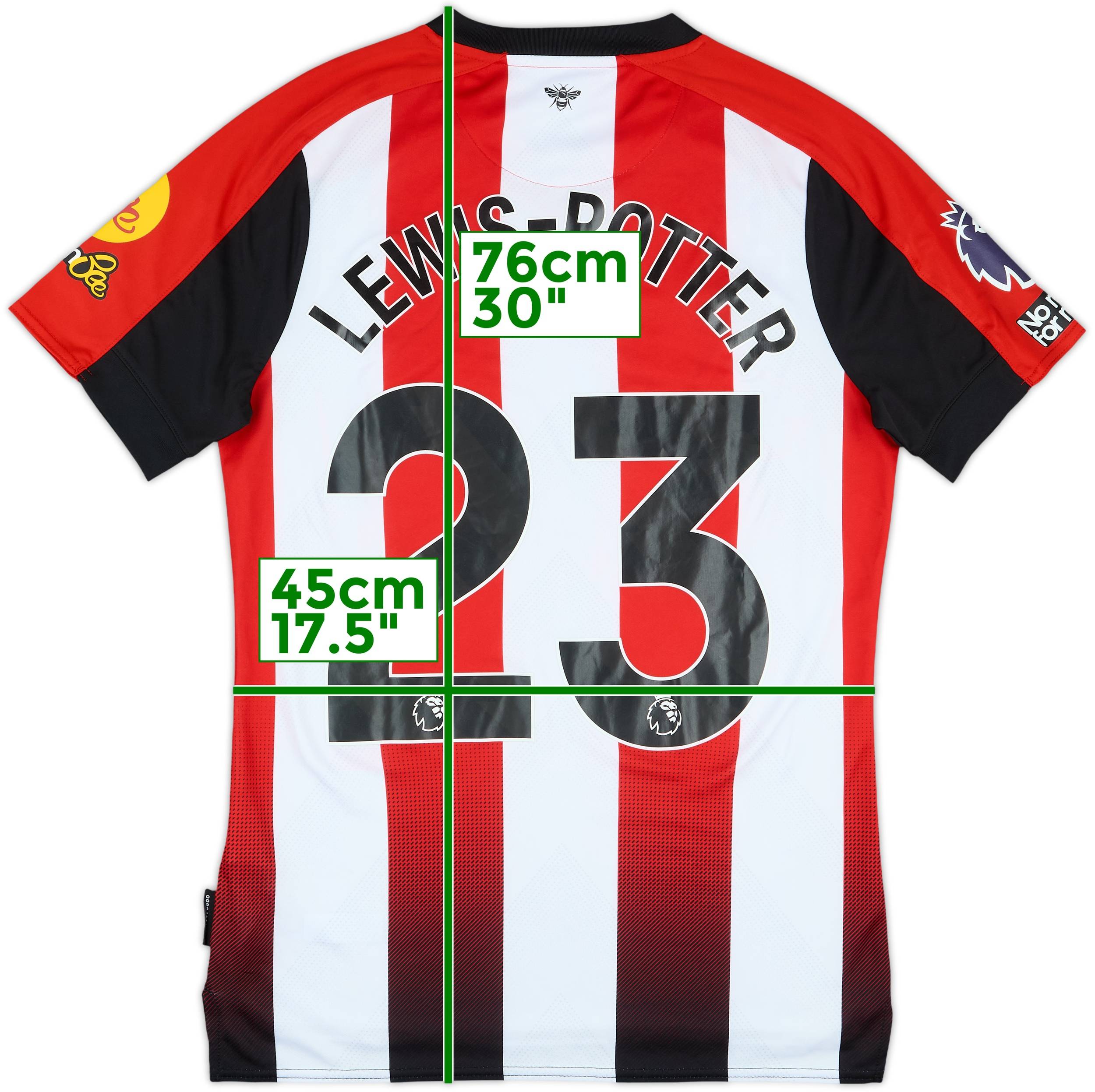 2024-25 Brentford Match Issue Home Shirt Lewis‑Potter #23
