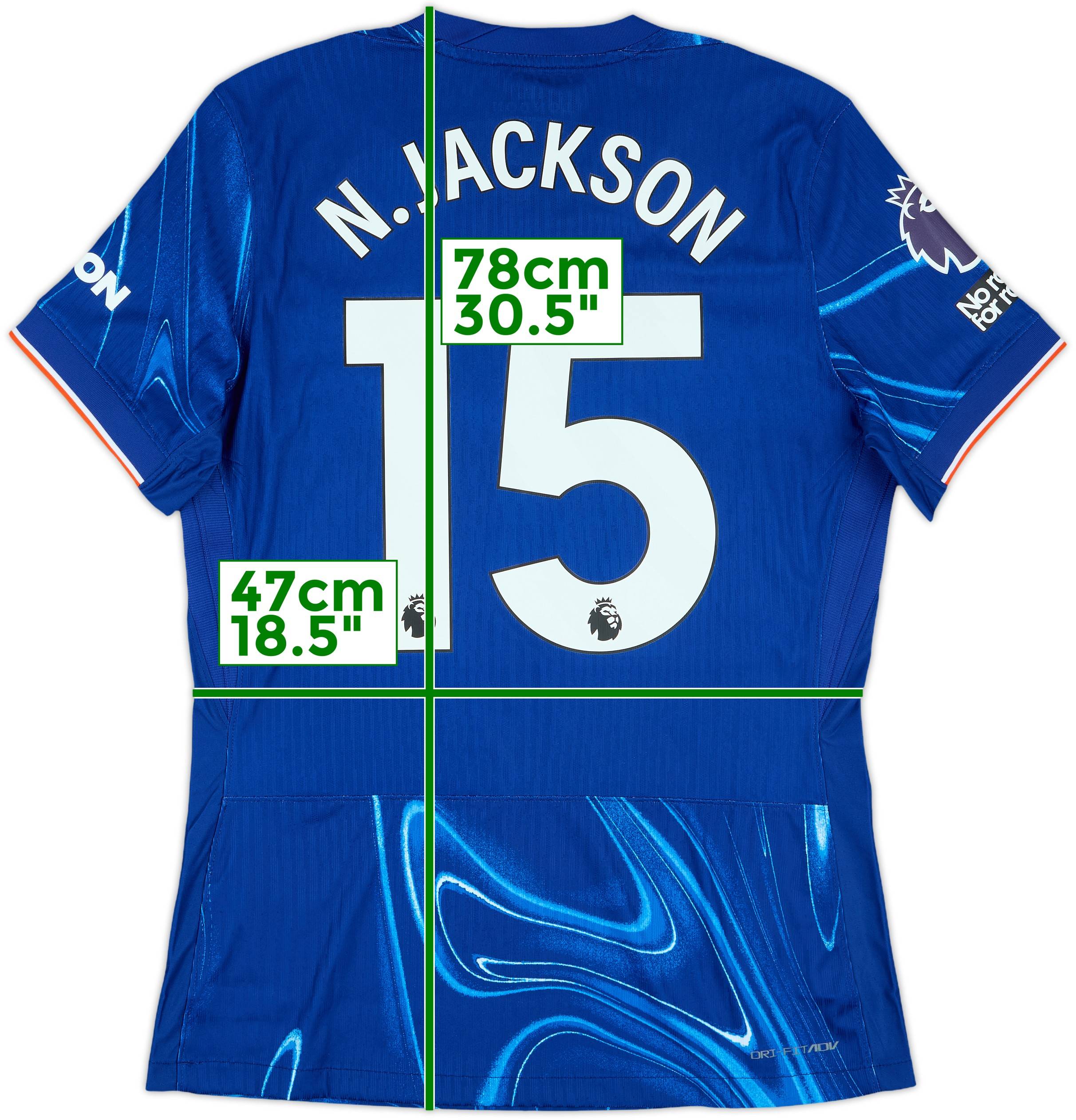 2024-25 Chelsea Match Issue Home Shirt N.Jackson #15