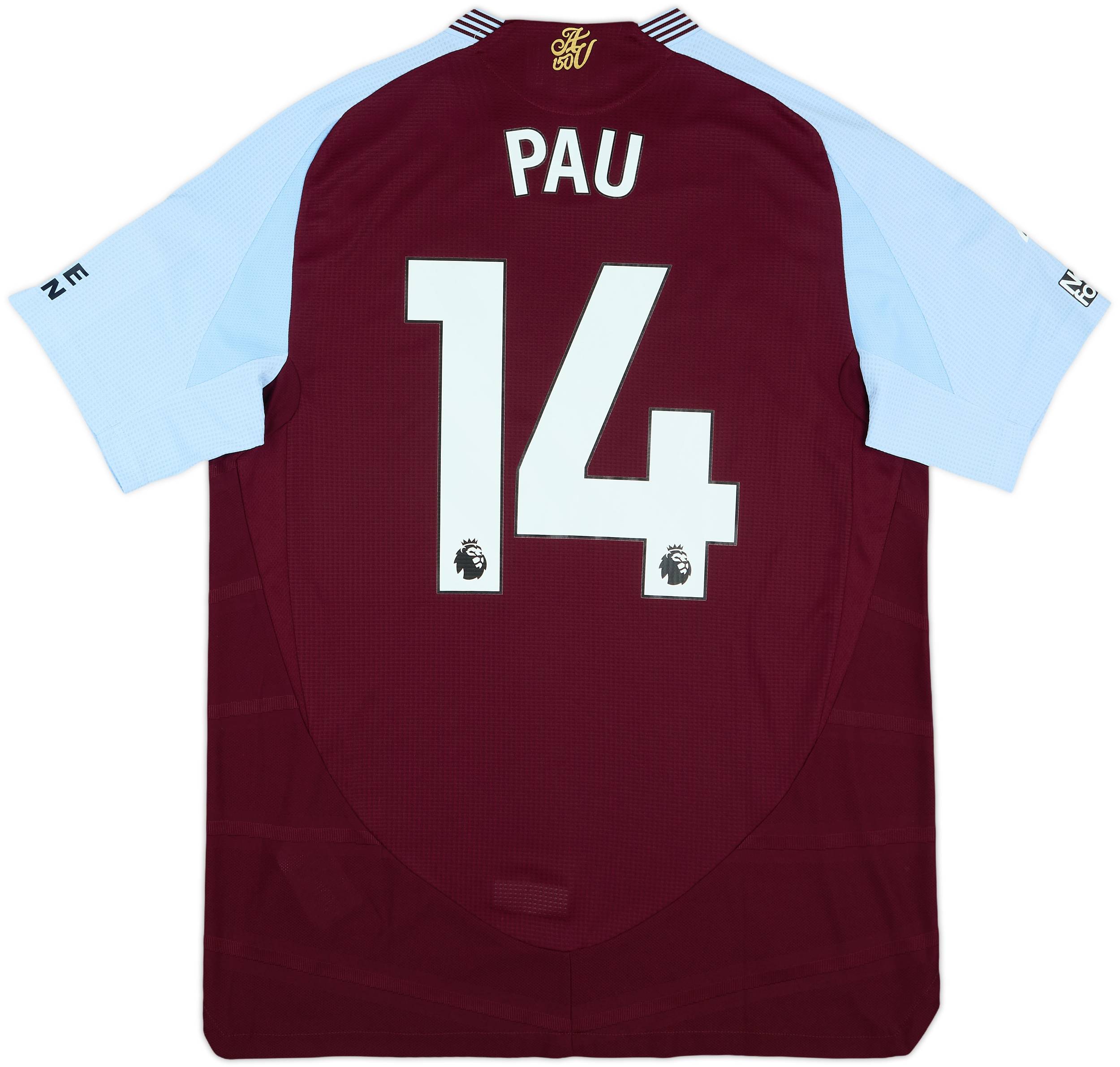 2024-25 Aston Villa Match Issue Home Shirt Pau #14