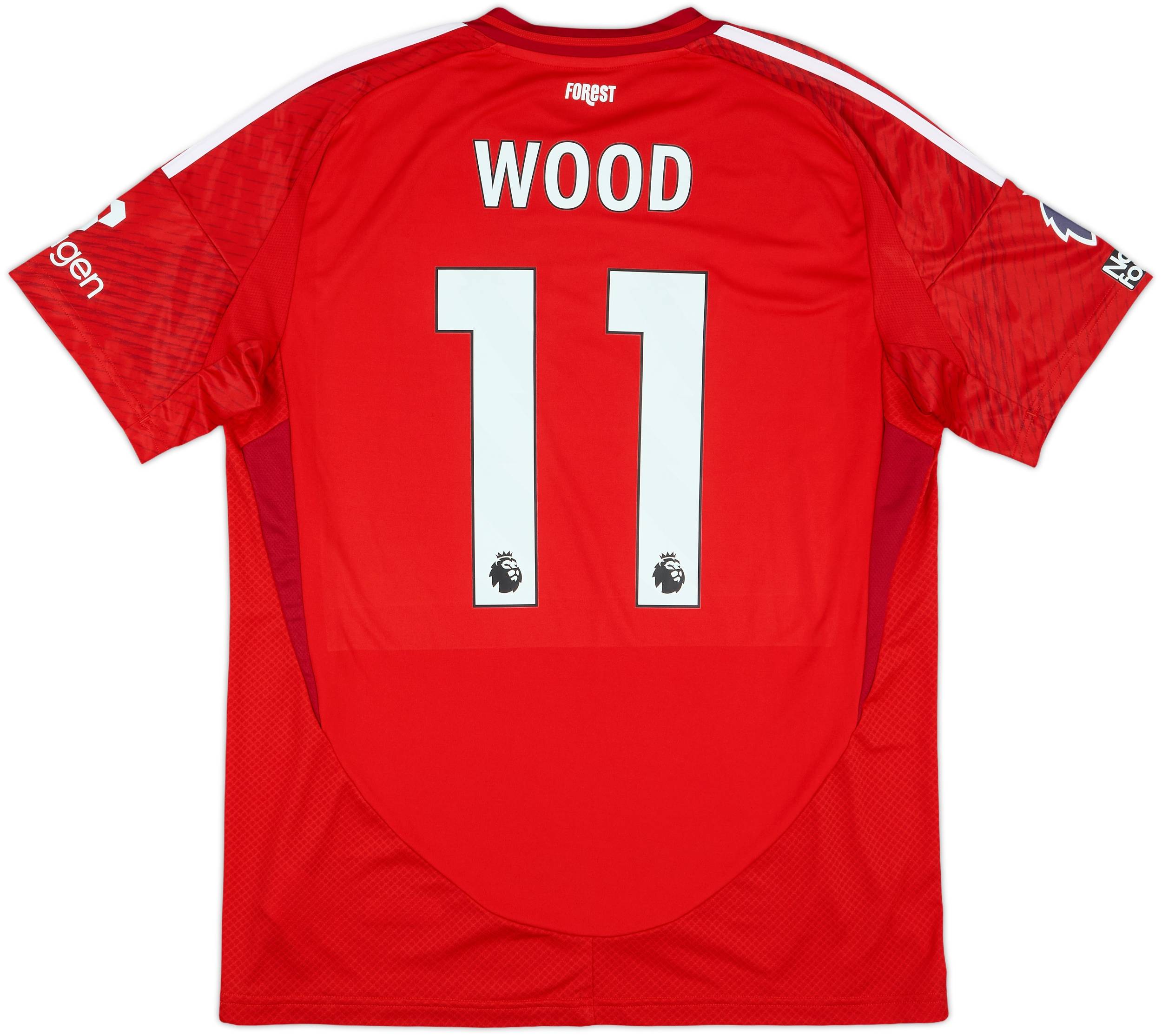 24-25 ノッティンガム・フォレスト No.11 ウッド 2024-25 Nottingham Forest Match Issue Home Shirt Wood #11