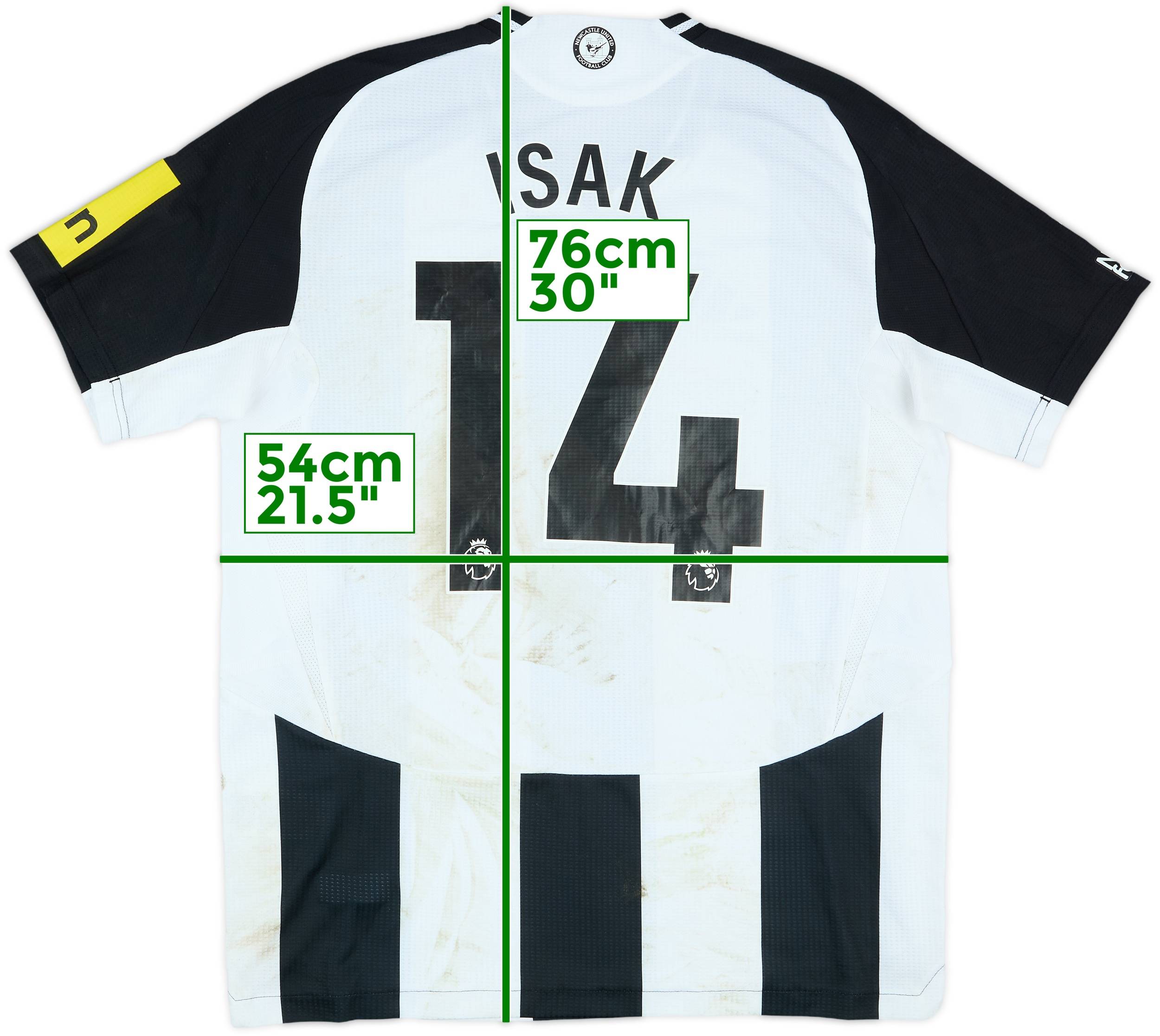 ニューカッスル・ユナイテッドホーム24-25 Isak #14 ニューカッスル 24-25 ホーム 半袖 ユニフォーム No.14 イサク