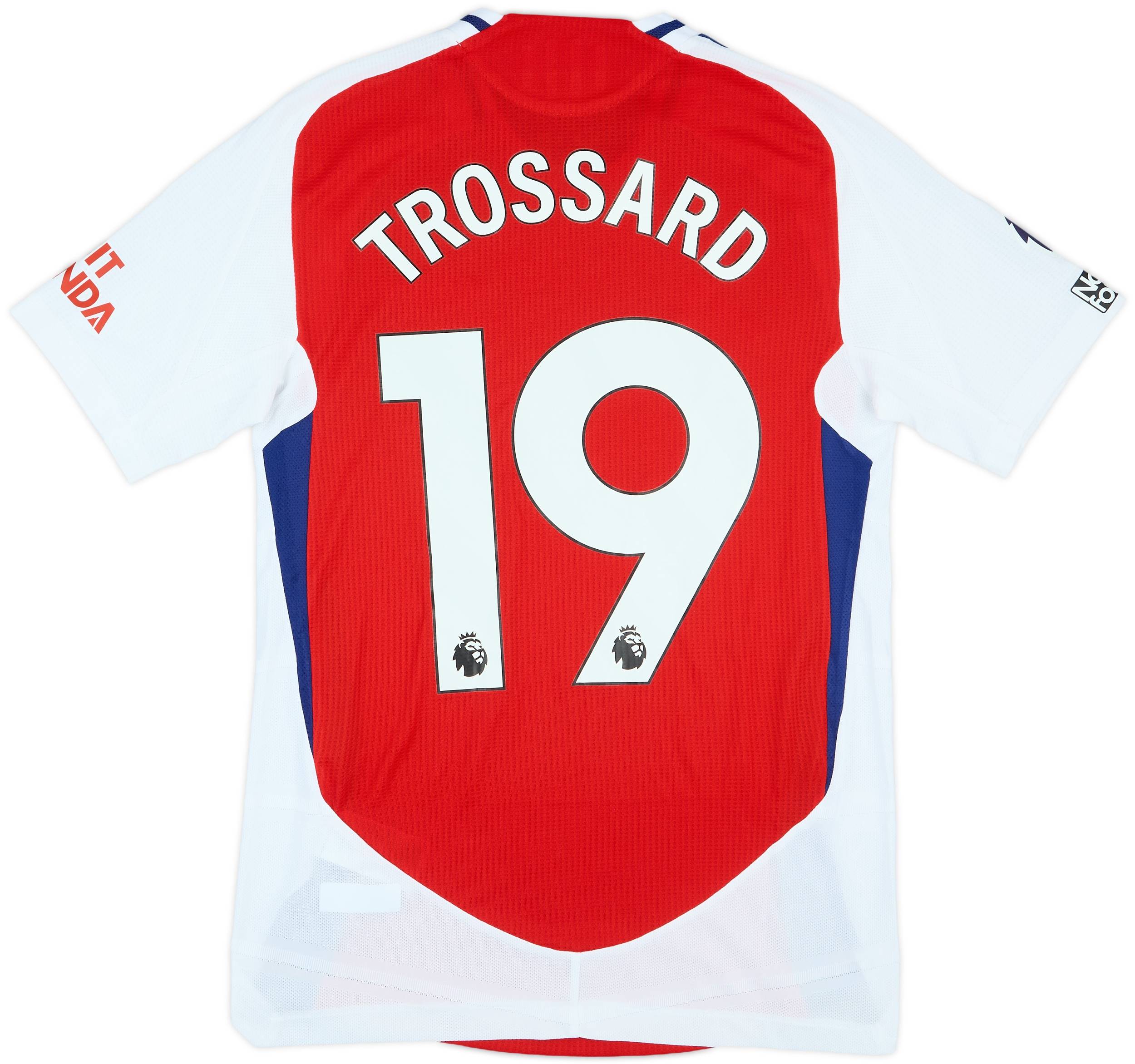 応援グッズ Arsenal 24/25  Kid NO.19 TROSSARD Leandro Trossard Arsenal 24/25 Youth Home Jersey by adidas