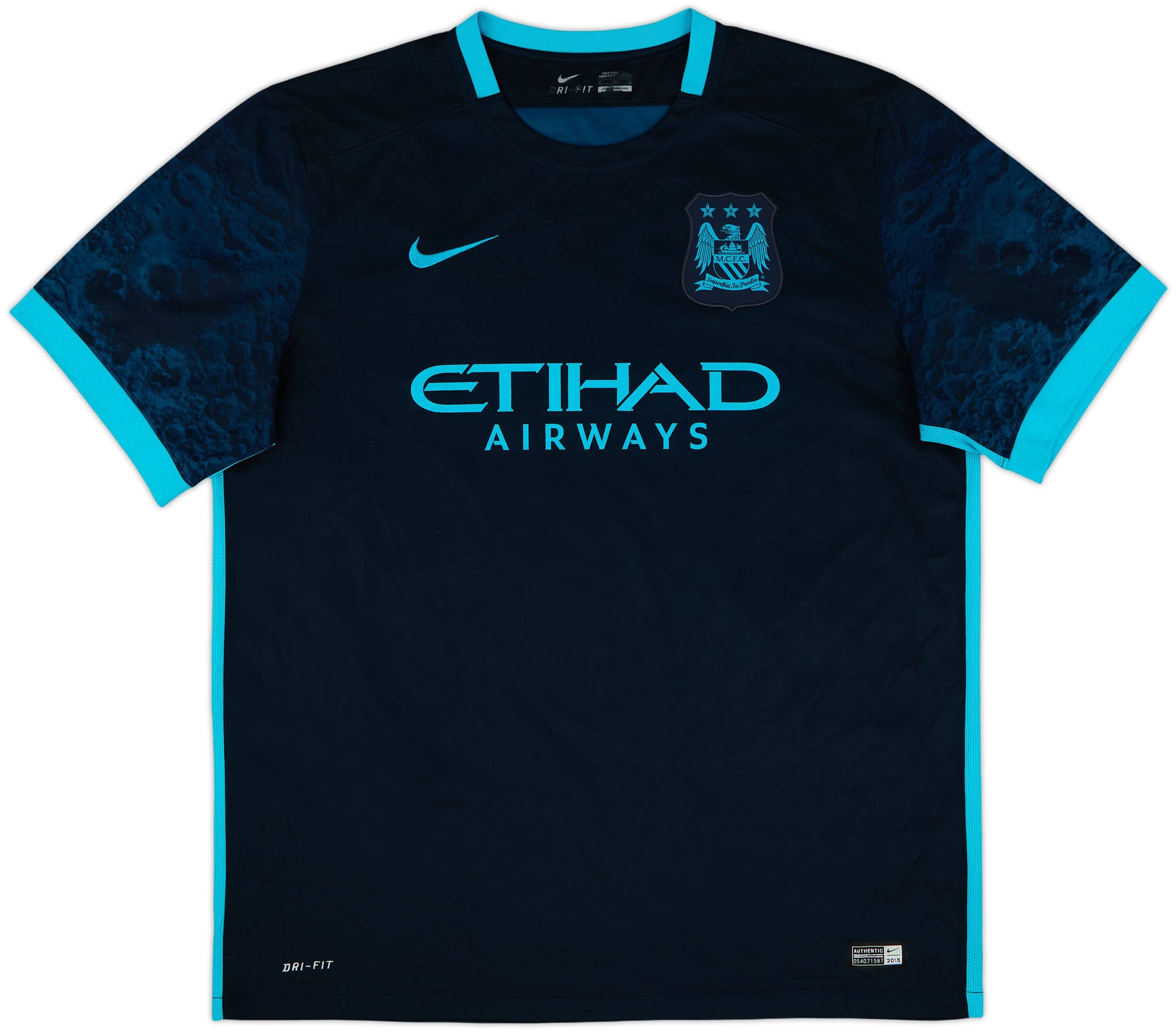 2015-16 Manchester City Away Shirt Kun Aguero #10 - 8/10 - (XL)