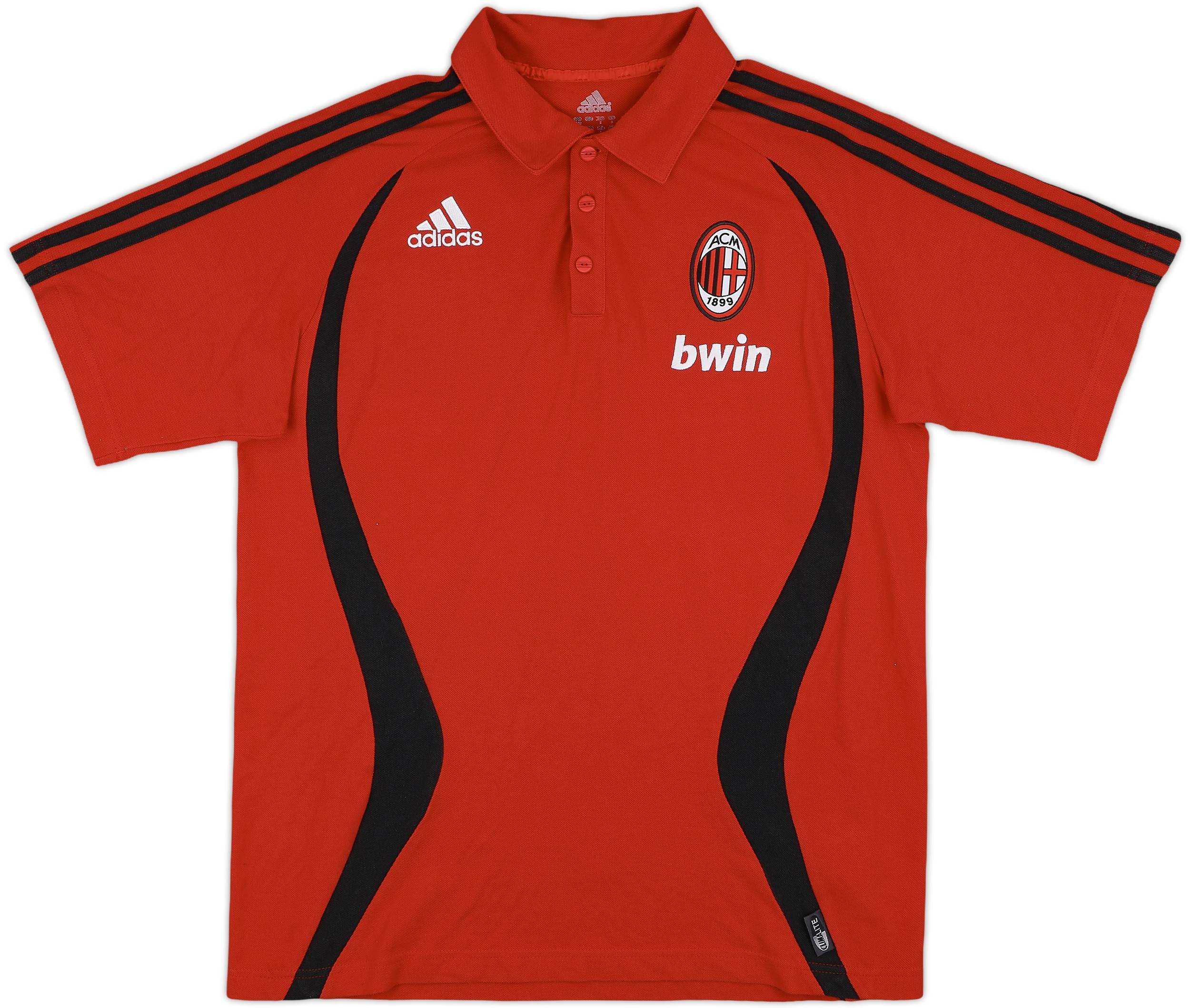 アディダス　２００６ー０７　ACミラン　ゲームシャツ　ユニフォーム　Mサイズ ジュニア用] ACミラン 2007-08 adidas ホーム半袖 ユニフォーム