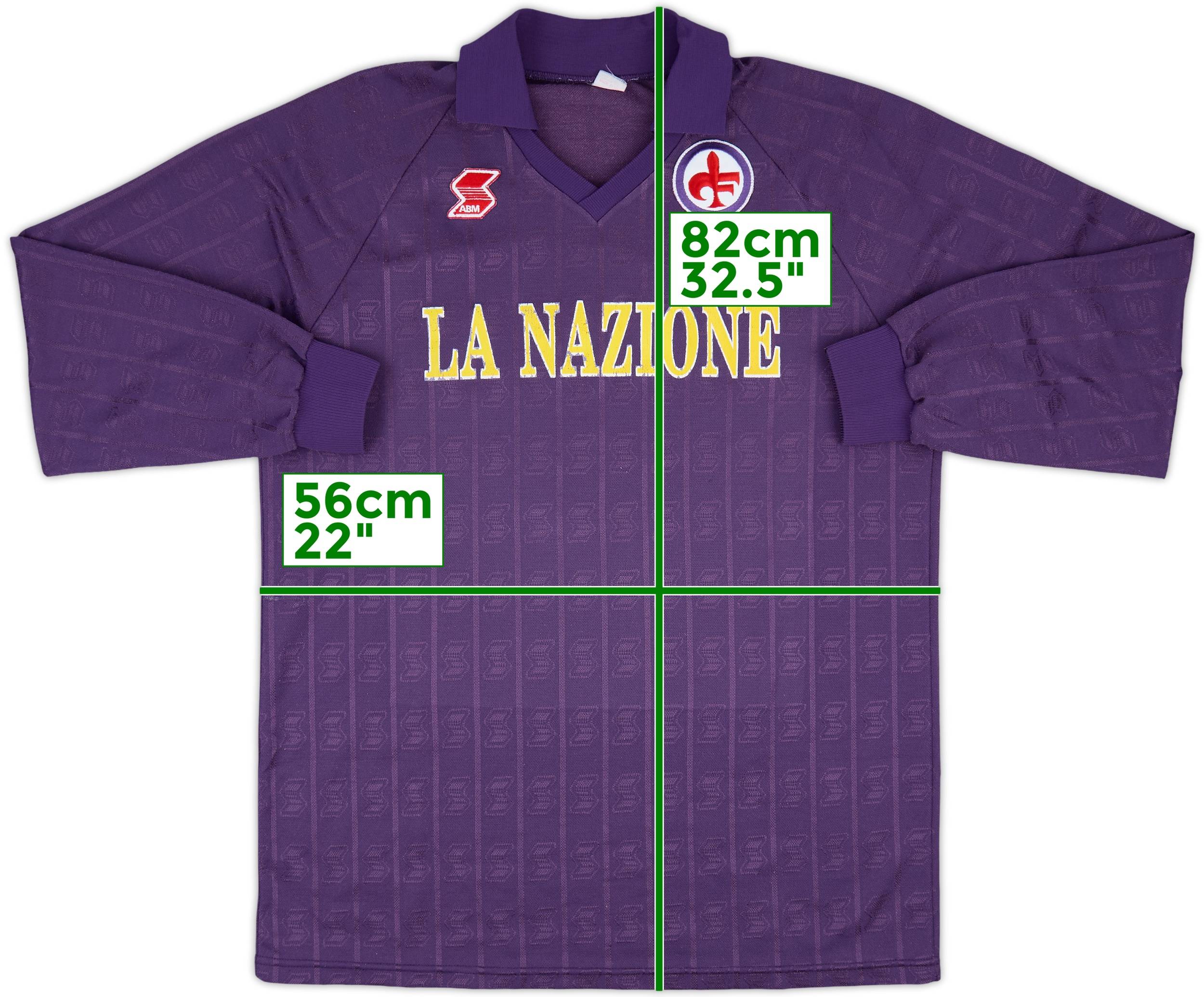 1989-90 Fiorentina Home L/S Shirt #4 - 7/10 - (XL)