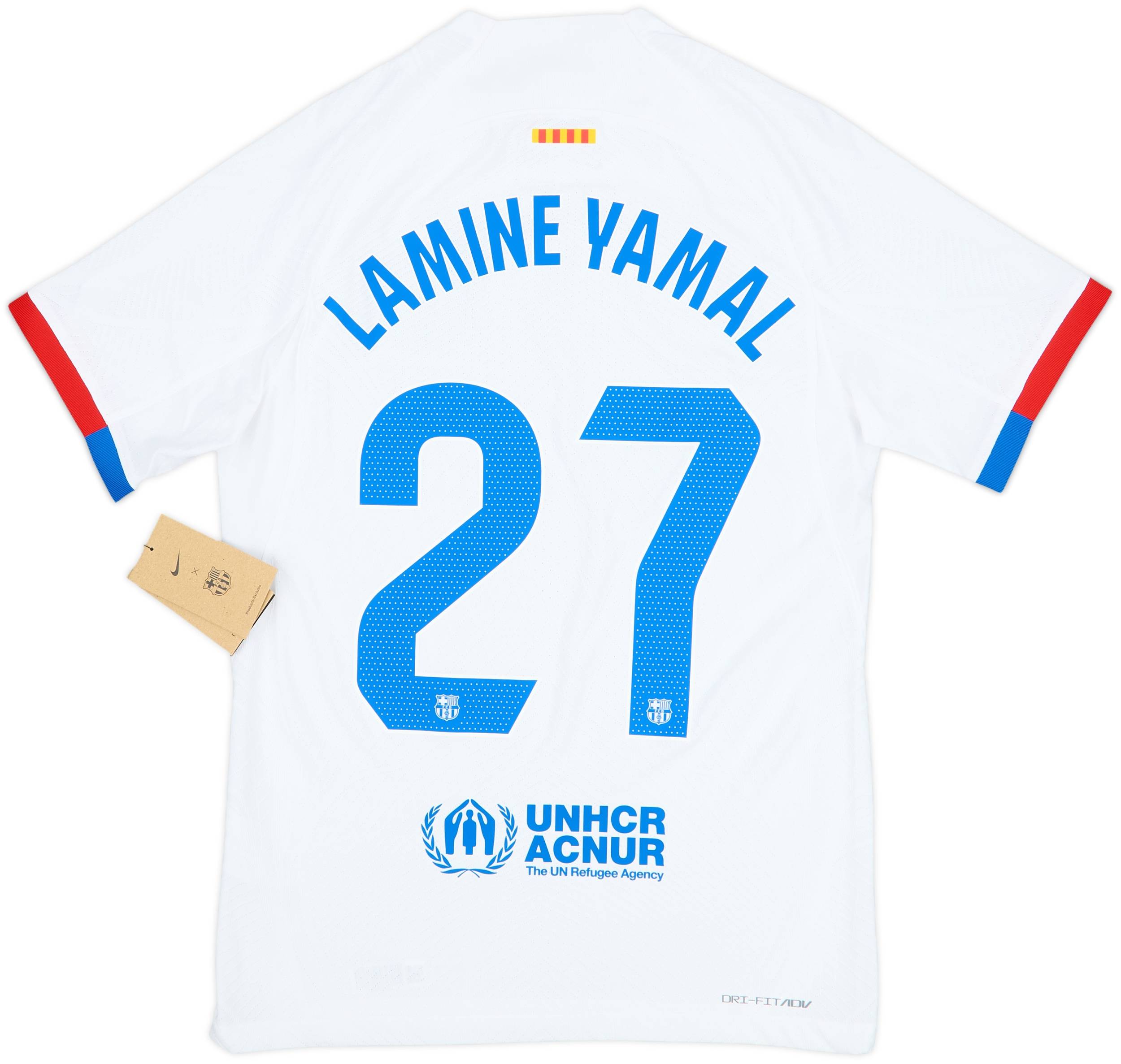 2023-24 Barcelona Authentic Away Shirt Lamine Yamal #27 (S)
