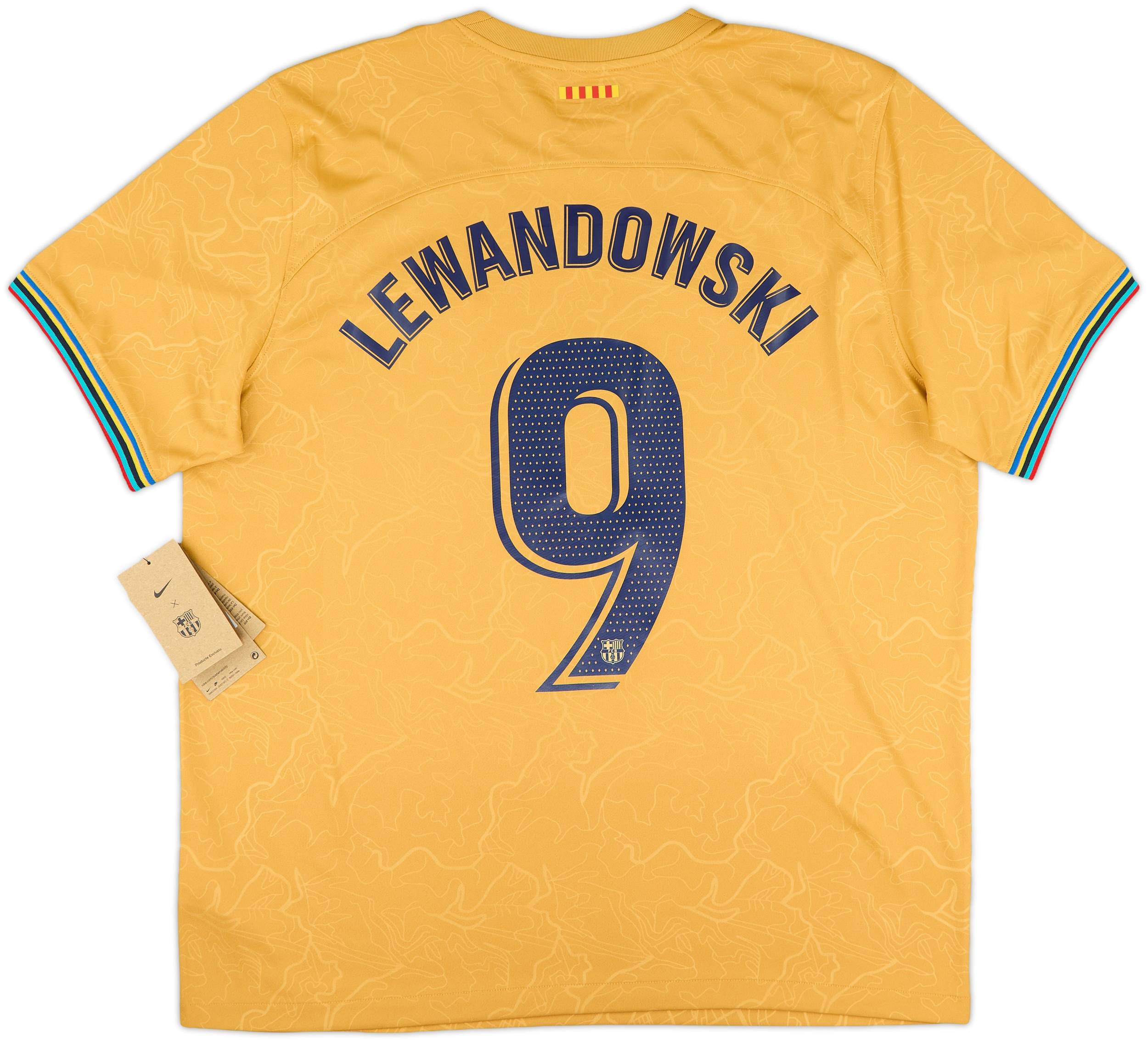 2022-23 Barcelona Away Shirt Lewandowski #9 (XL)