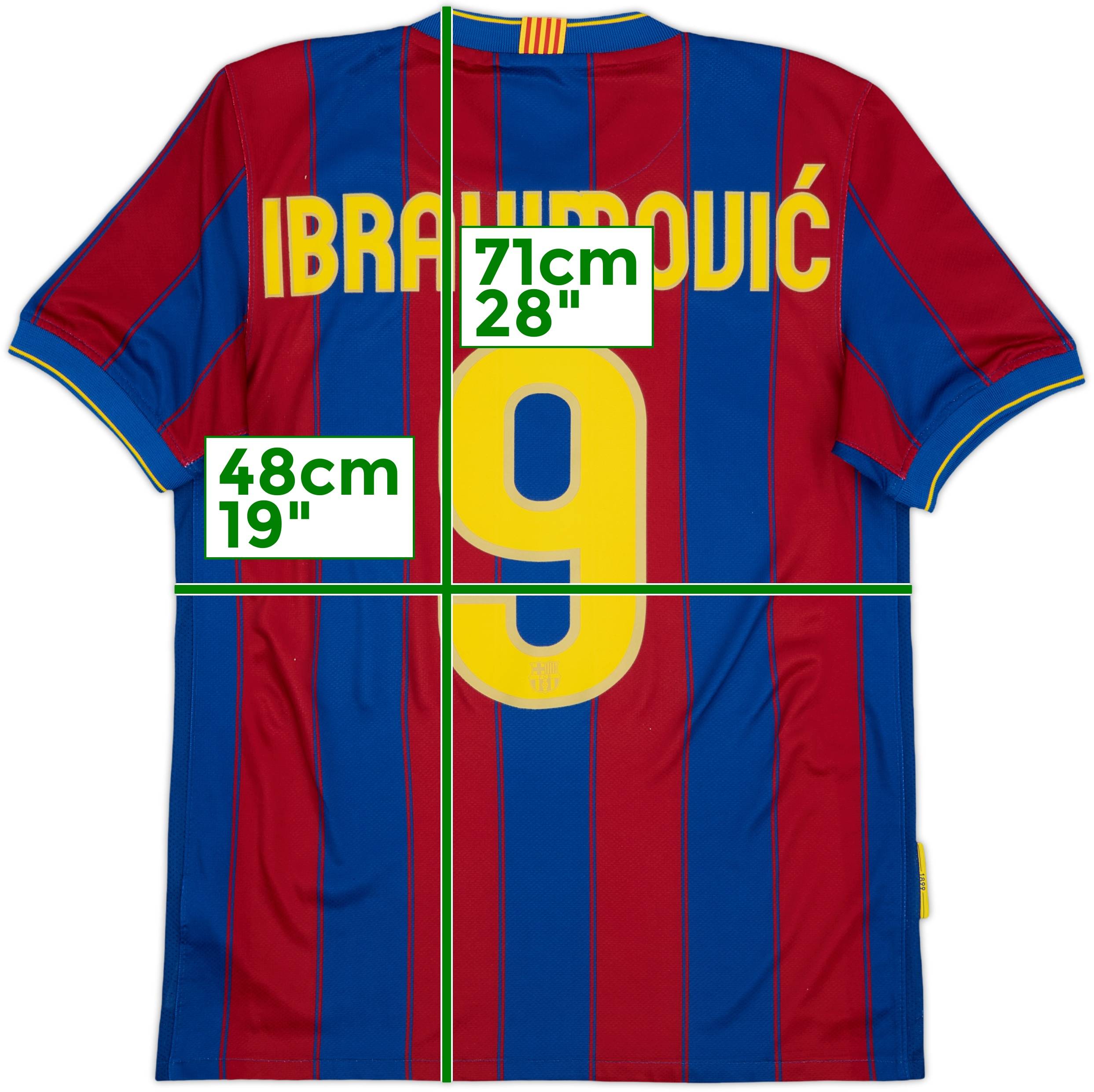 2009-10 Barcelona Home Shirt Ibrahimovic #9 - 9/10 - (S)