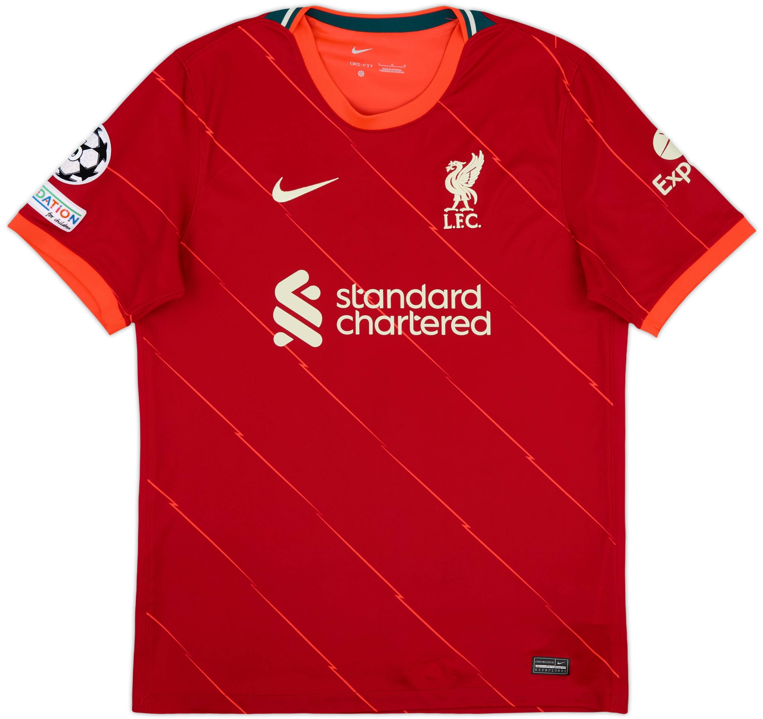 2021-22 Liverpool Home Shirt Virgil #4 - 6/10 - (L)