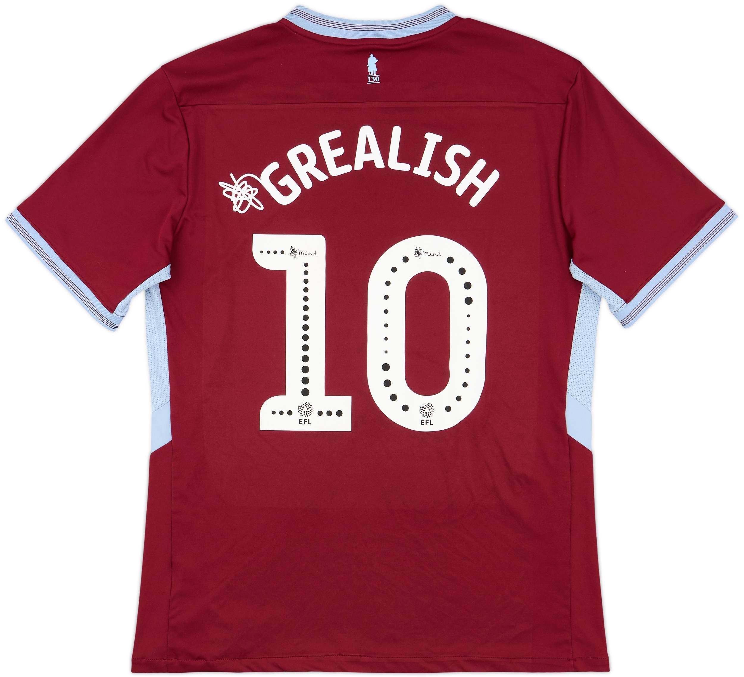 2018-19 Aston Villa Home Shirt Grealish #10 - 6/10 - (L)