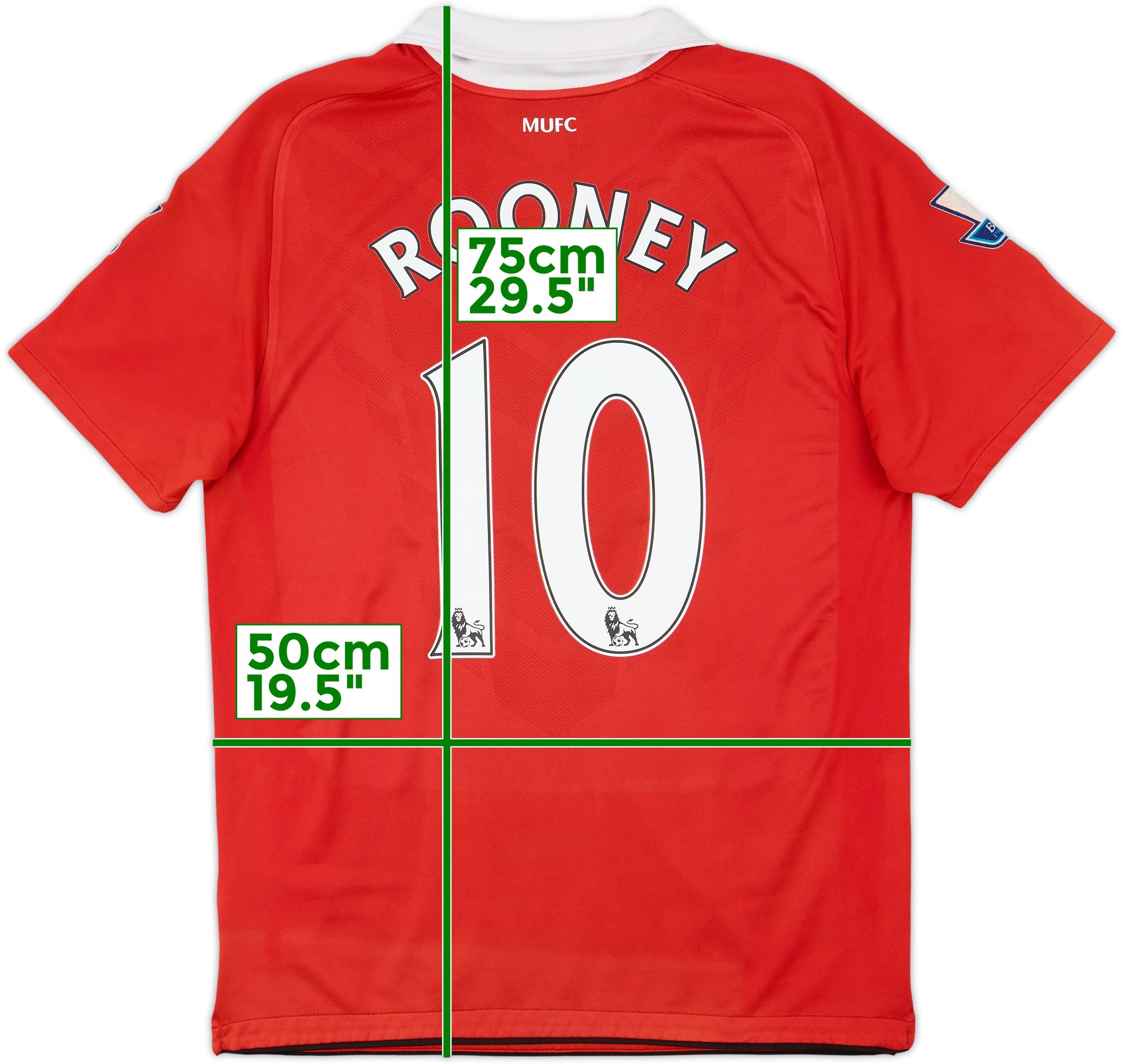 マンチェスター・ユナイテッド ROONEY 10番 シャツ 2010-11 Manchester United Home Shirt Rooney #10 - 8/10 - (M)