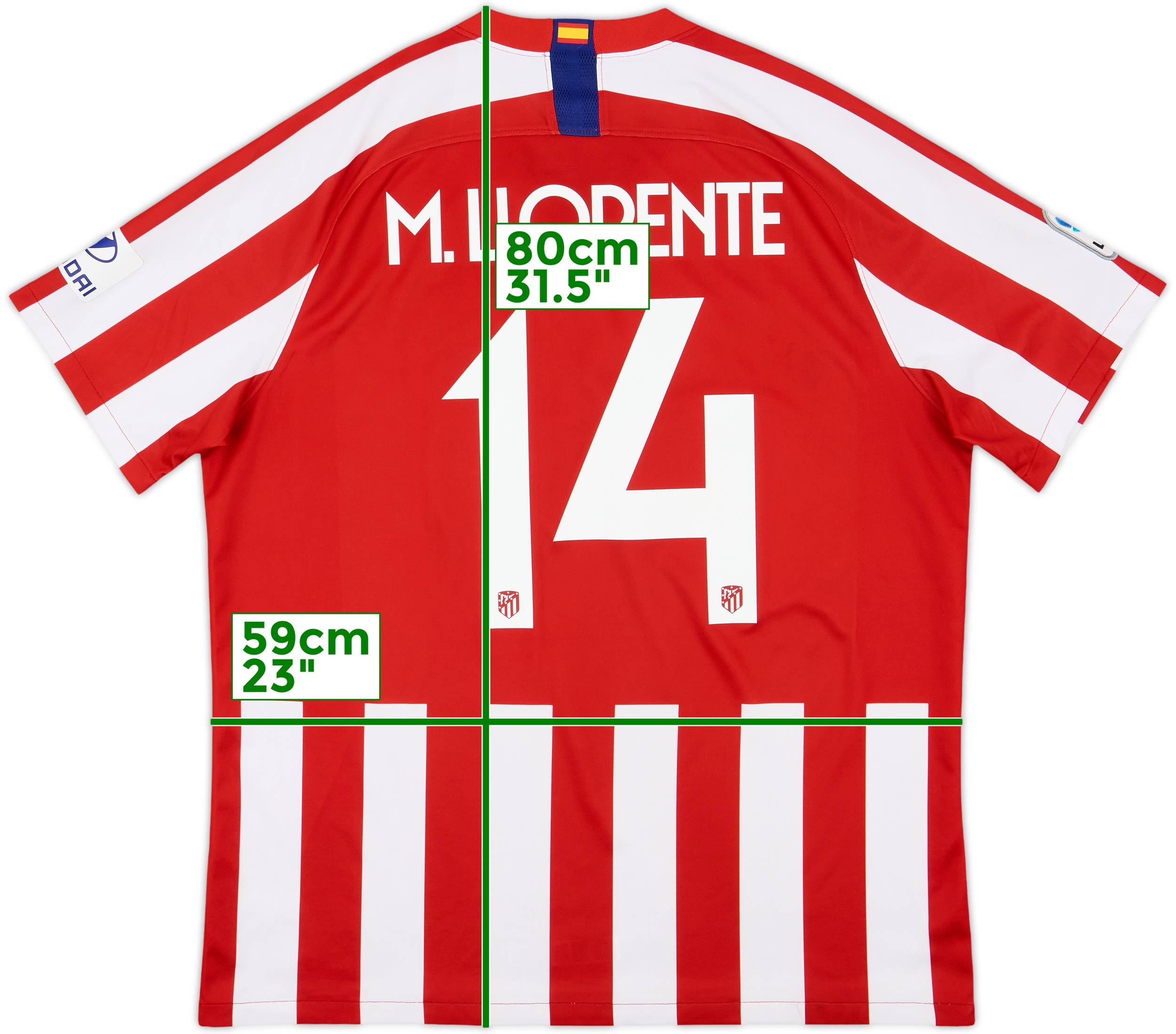 2019-20 Atletico Madrid Home Shirt M.Llorente #14 - 7/10 - (XL)