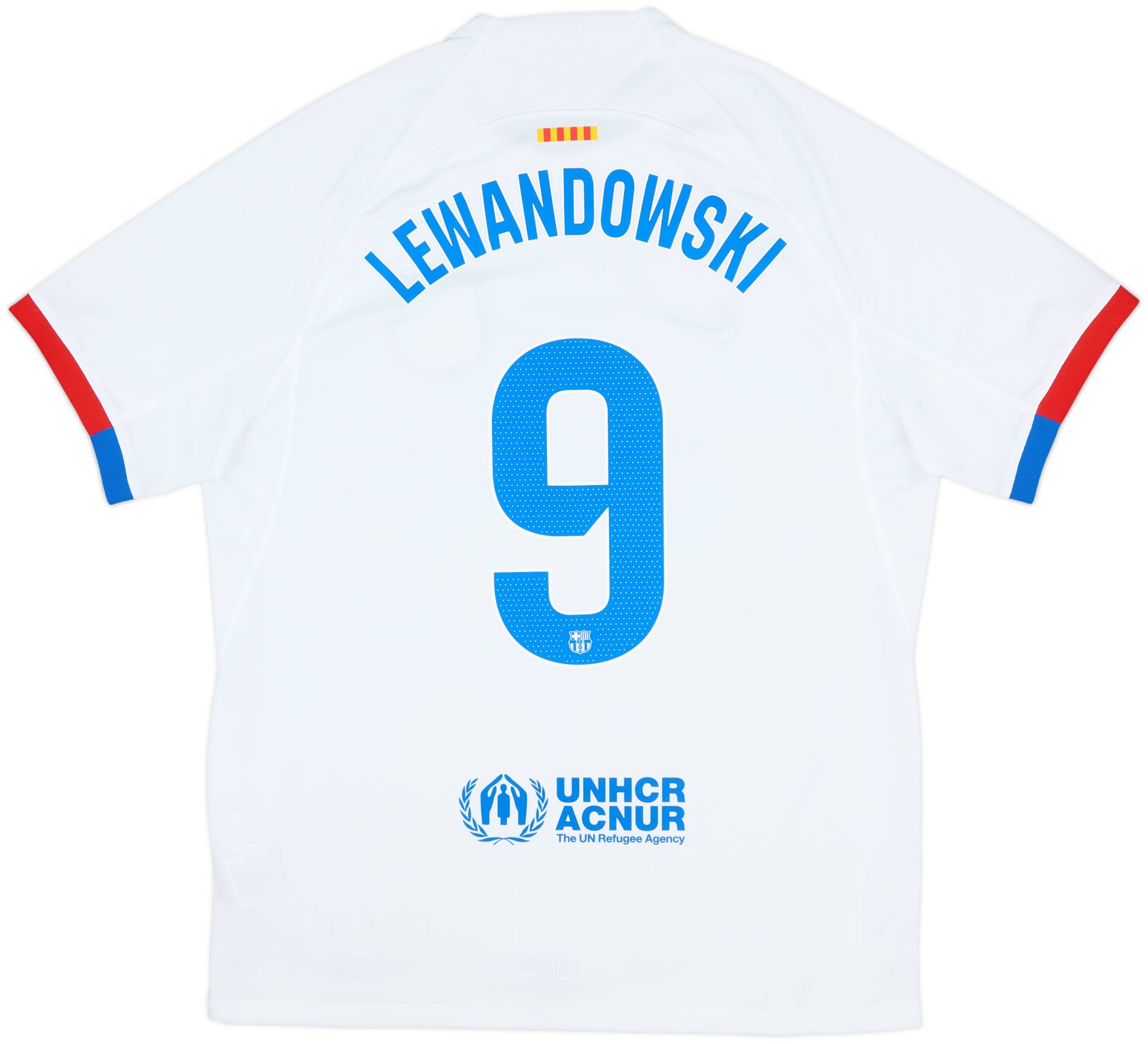 FC Barcelona LEWANDOWSKI 9番シャツ 2022-23 Barcelona Away Shirt Lewandowski #9 - 7/10 - (L)
