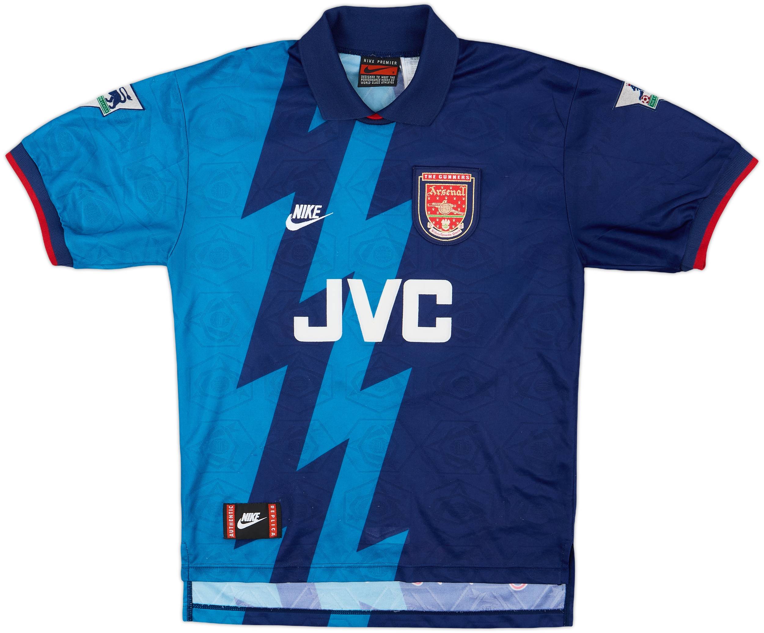 【正規品95-96 NIKE arsenal away BERGKAMP#10】 1995/96 Arsenal Away Shirt Long Sleeves Jersey Bergkamp #10 Men's