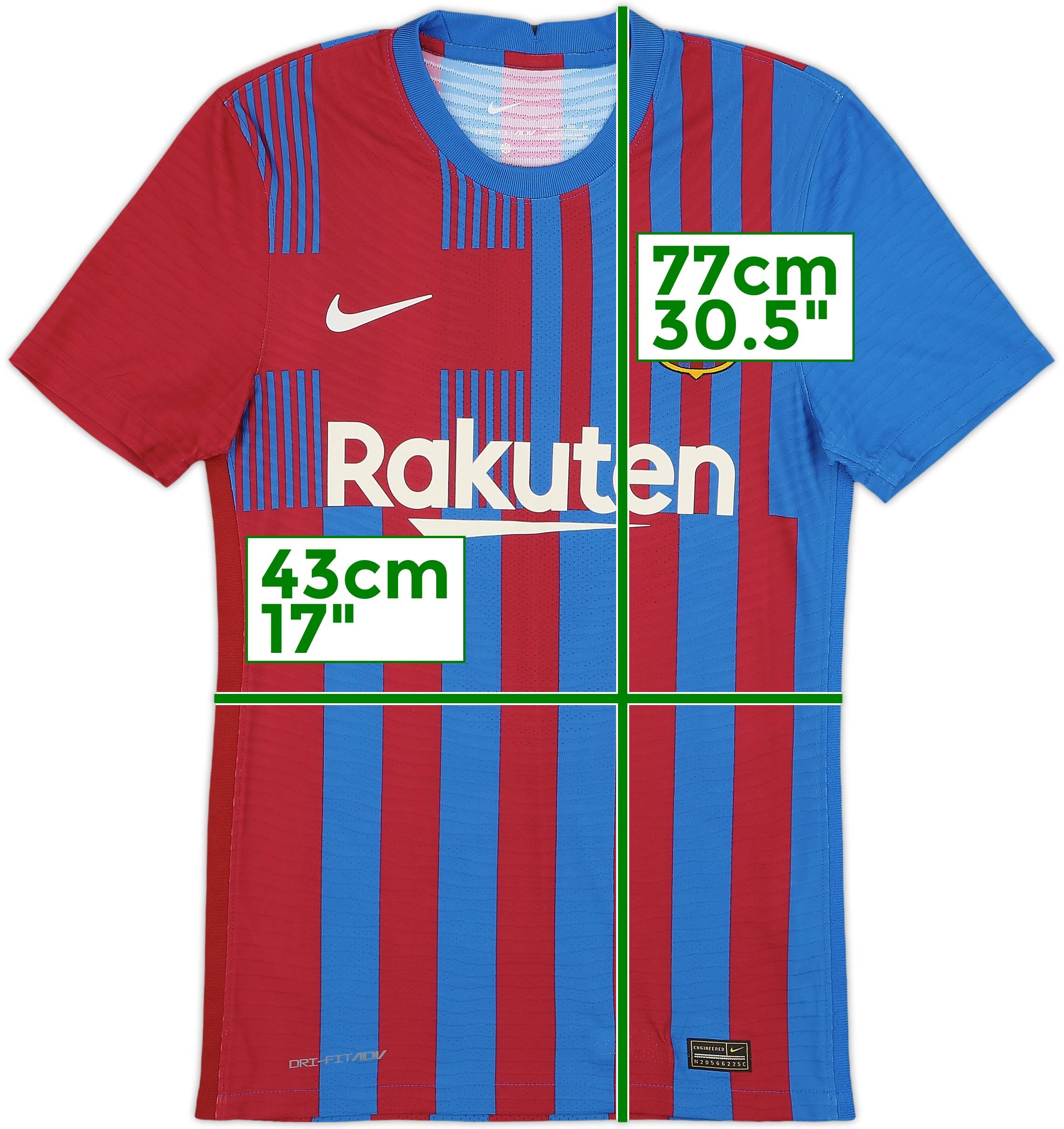 2021-22 Barcelona Authentic Home Shirt - 10/10 - (XS)