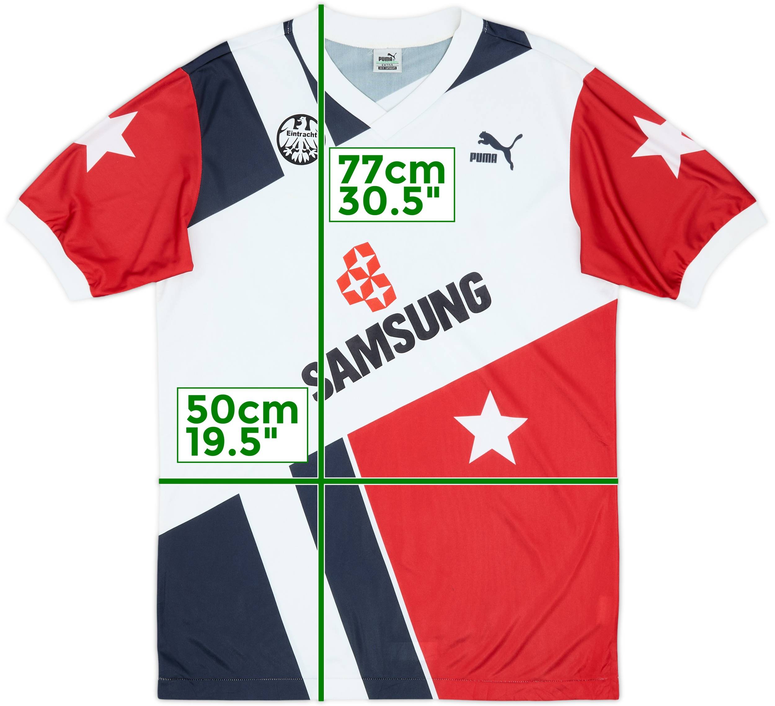 西ドイツ製★90/91★PUMA★プーマ★EINTRACHT FRANKFURT 1990-91 Eintracht Frankfurt Away Shirt - 6/10 - (M)