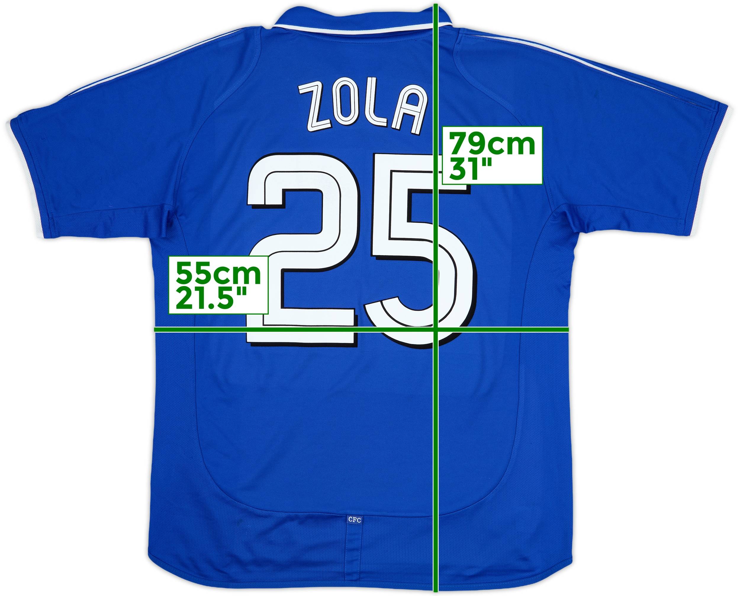2001-03 Chelsea Home Shirt Zola #25 - 7/10 - (L)