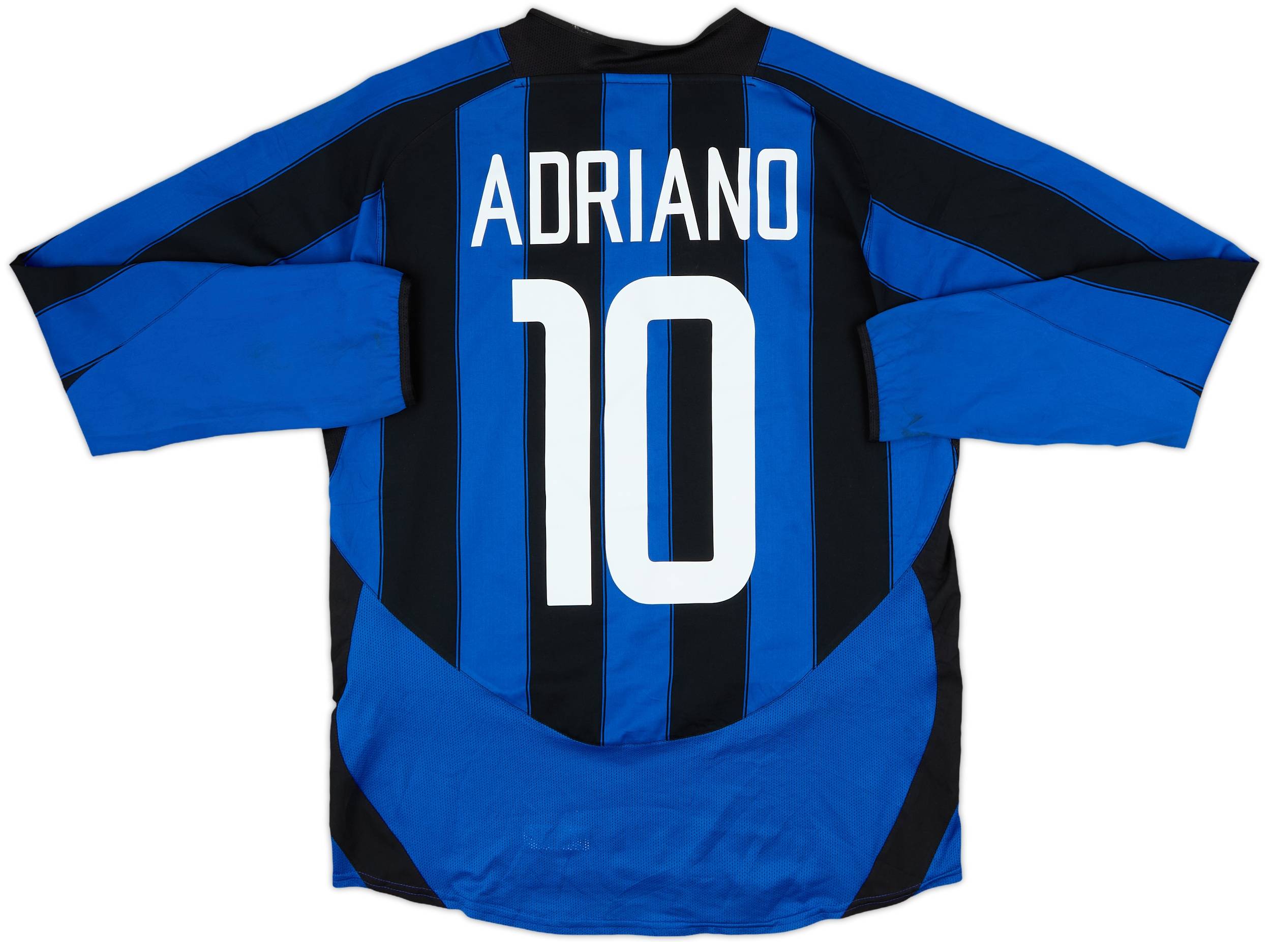 2003-04 Inter Milan Home L/S Shirt Adriano #10 - 6/10 - (M)