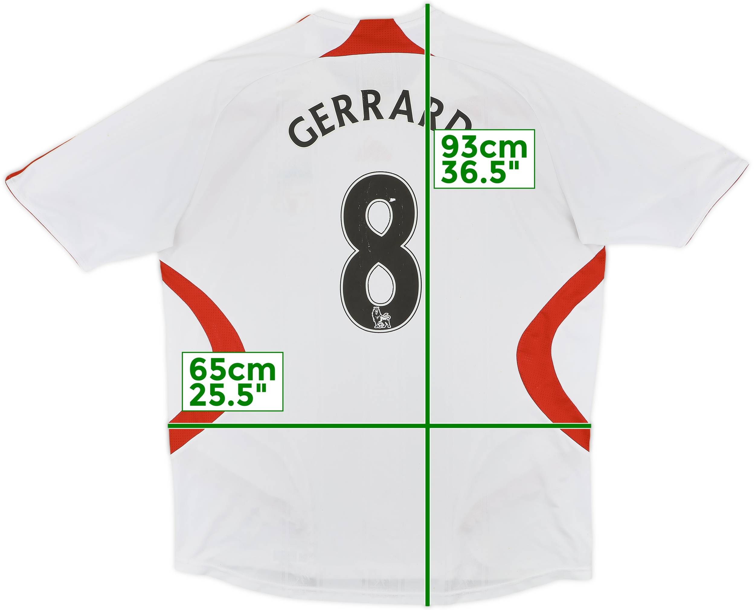 2007-08 Liverpool Away Shirt Gerrard #8 - 6/10 - (XL)
