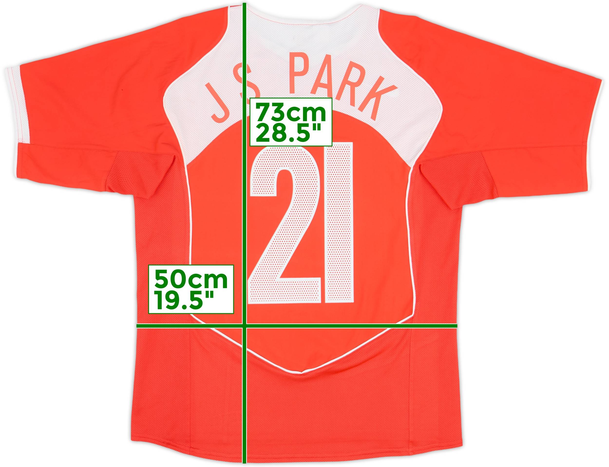 2004-06 South Korea Home Shirt J.S.Park #21 - 8/10 - (M)