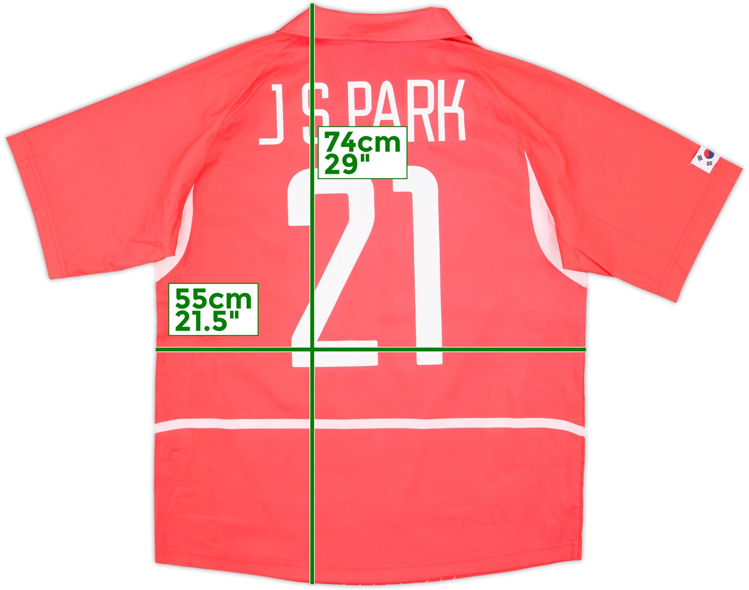 2002-03 South Korea Home Shirt J.S.Park #21 - 10/10 - (M)
