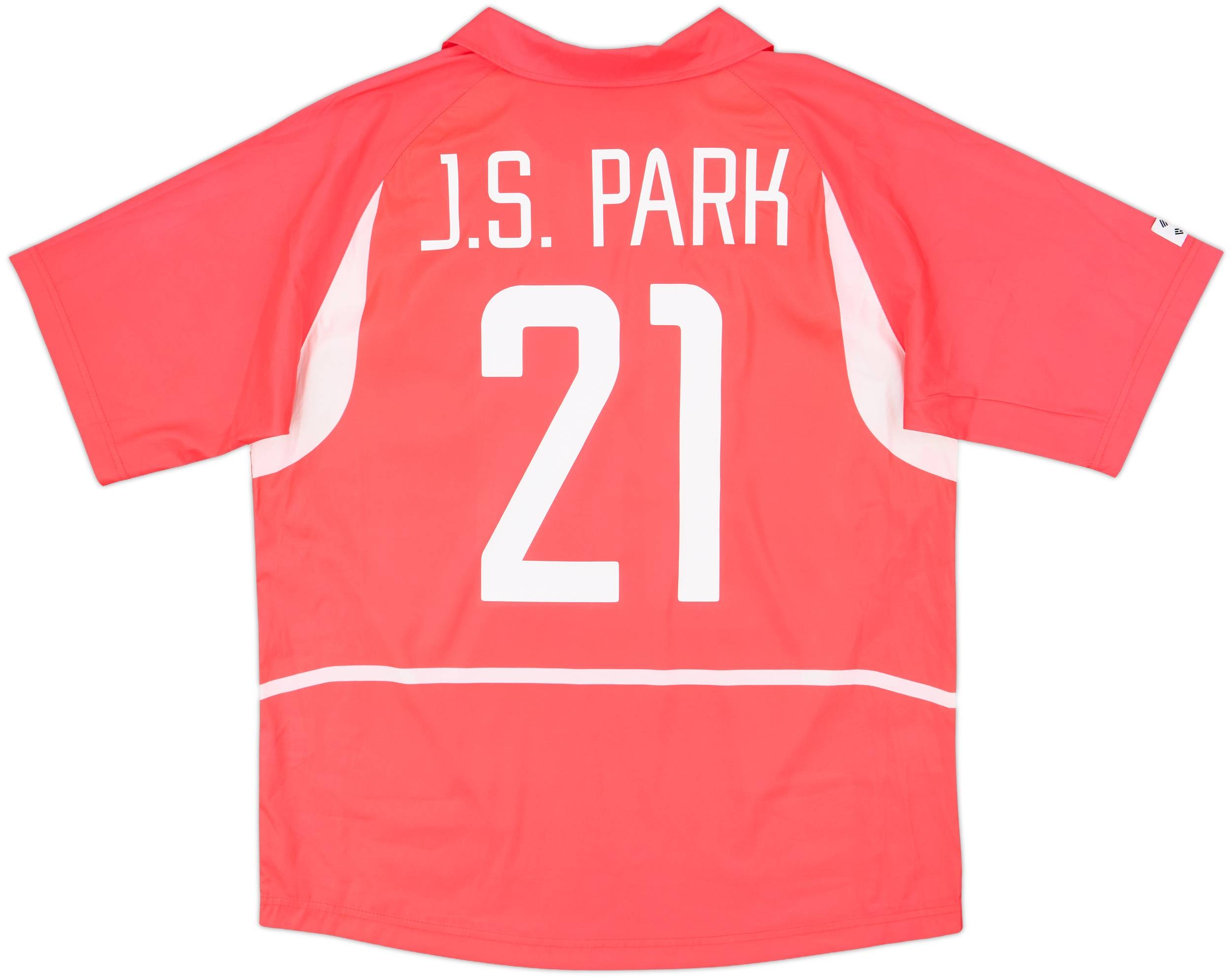2002-03 South Korea Home Shirt J.S.Park #21 - 10/10 - (L)