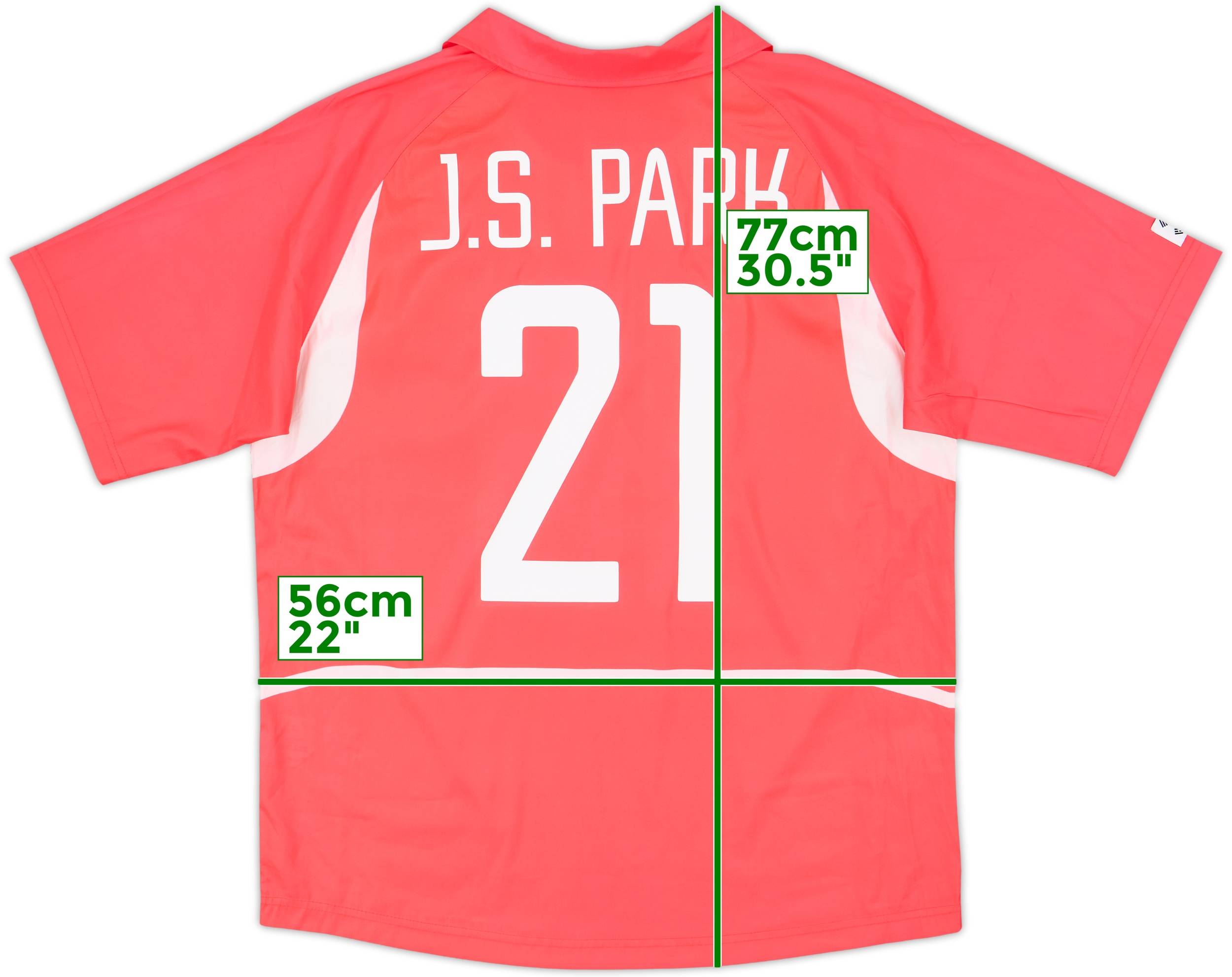 2002-03 South Korea Home Shirt J.S.Park #21 - 10/10 - (L)