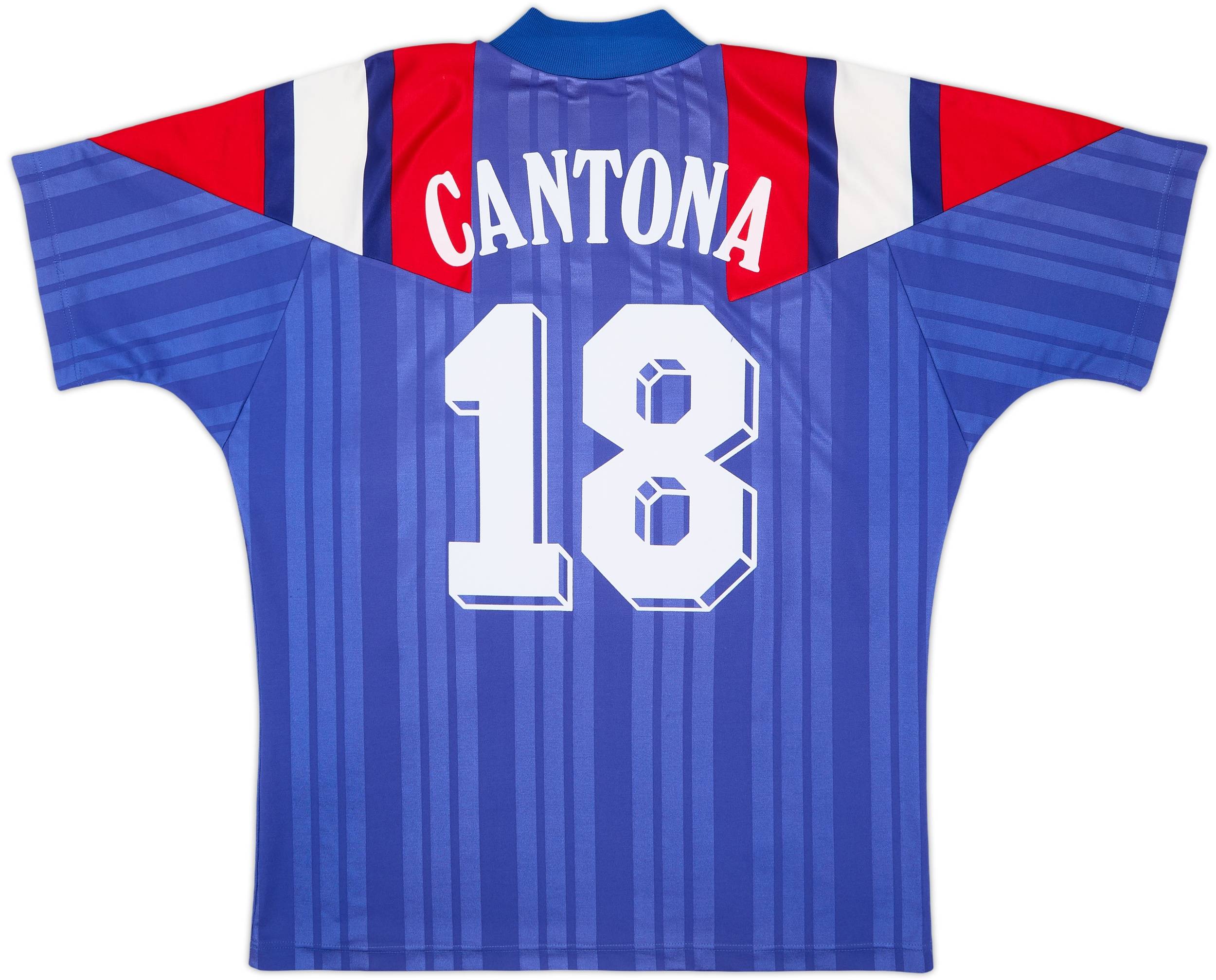 1992-94 France Home Shirt Cantona #18 - 8/10 - (L/XL)