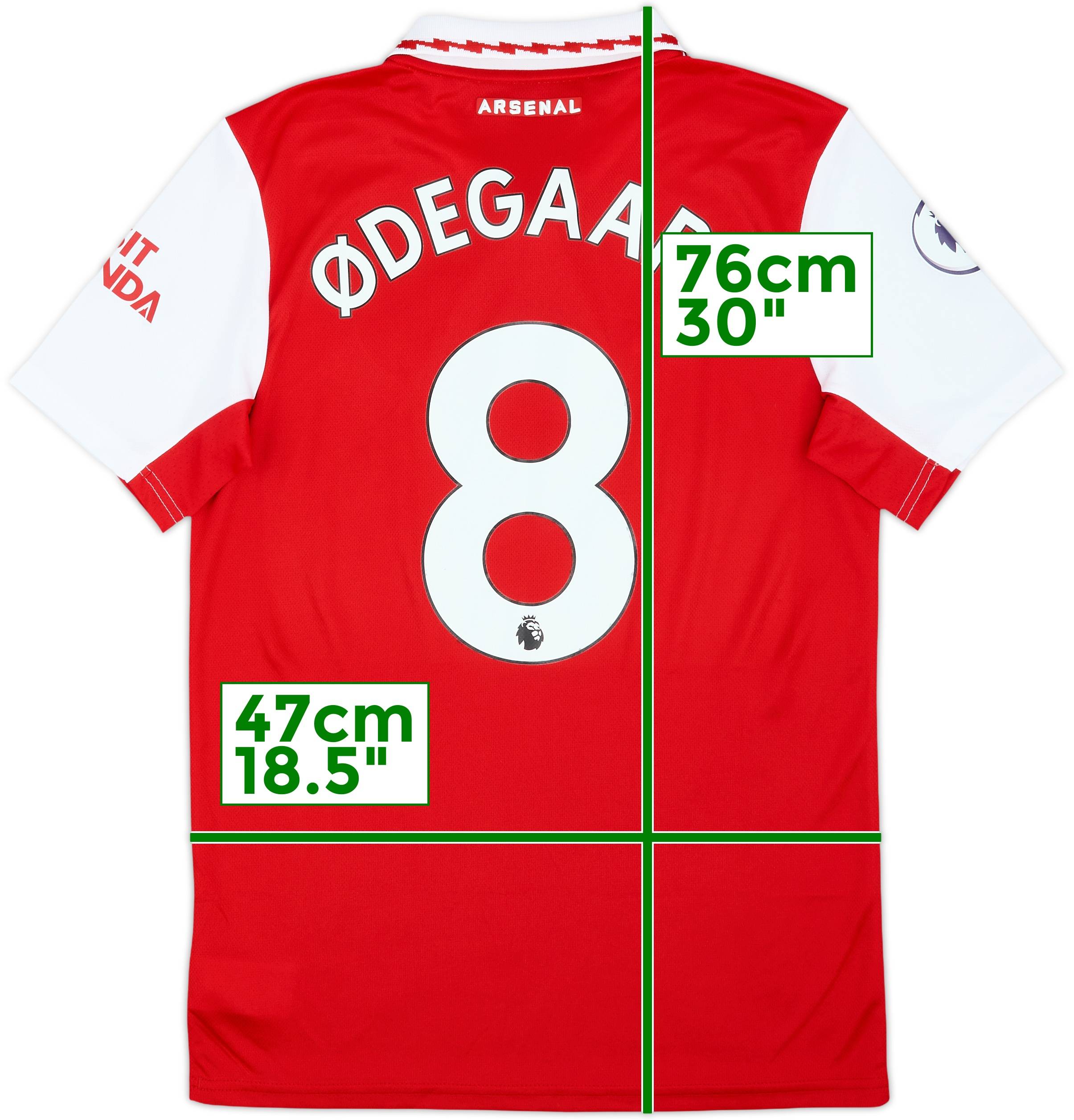 2022-23 Arsenal Home Shirt Odegaard #8 - 7/10 - (Women's S)