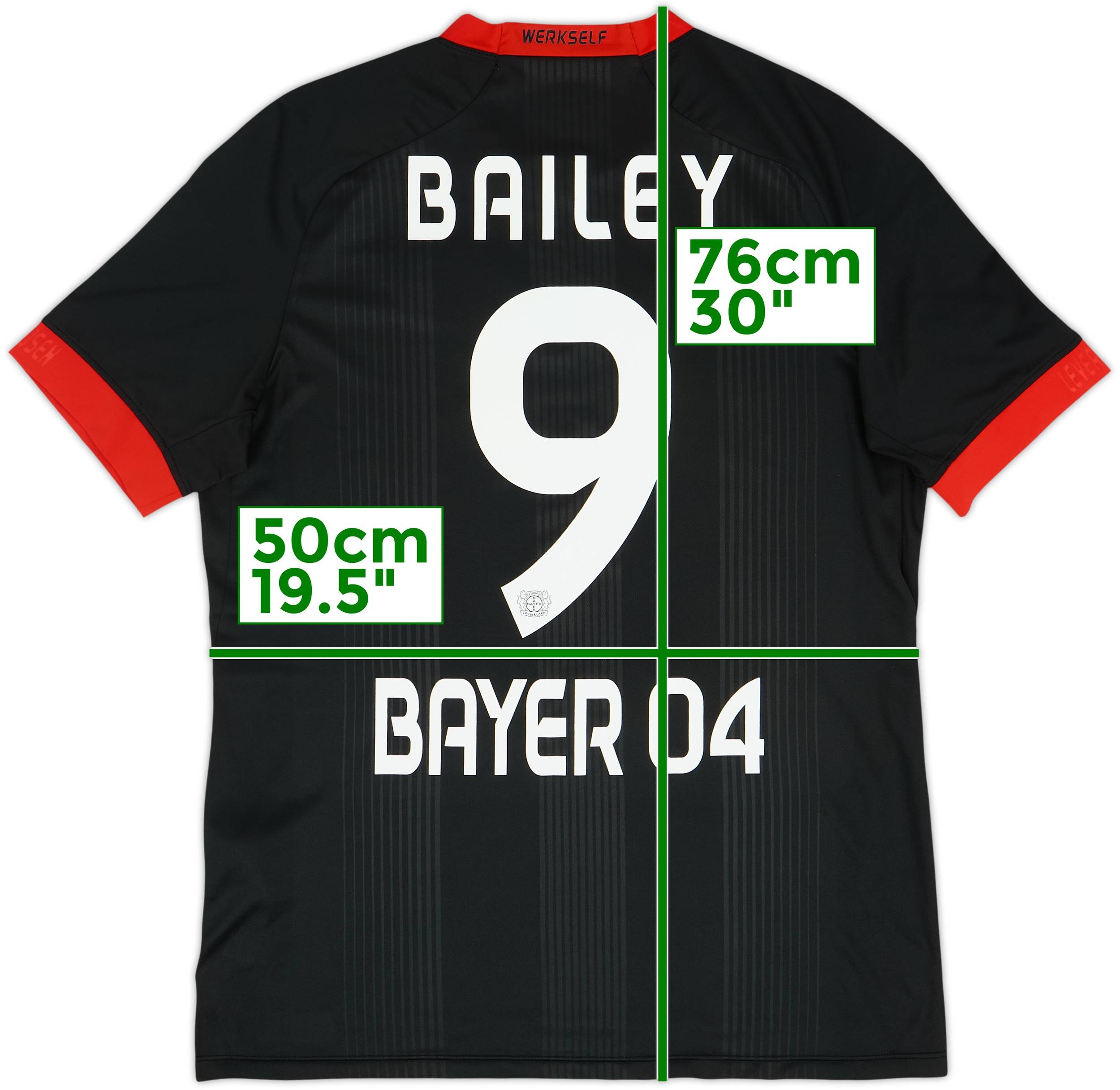 2020-21 Bayer Leverkusen Home Shirt Bailey #9 - 7/10 - (M)