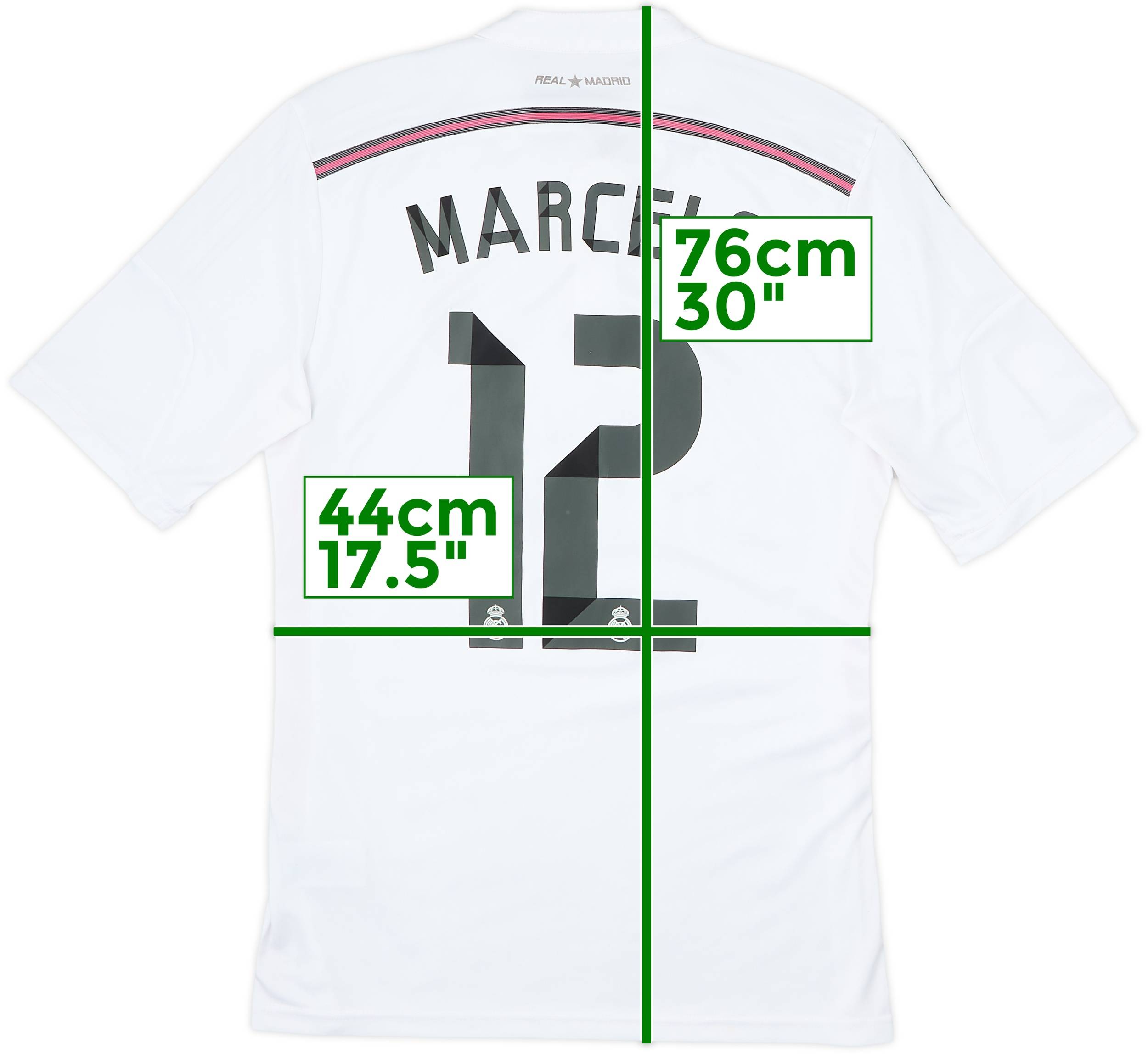 2014-15 Real Madrid Home Shirt Marcelo #12 - 6/10 - (M)