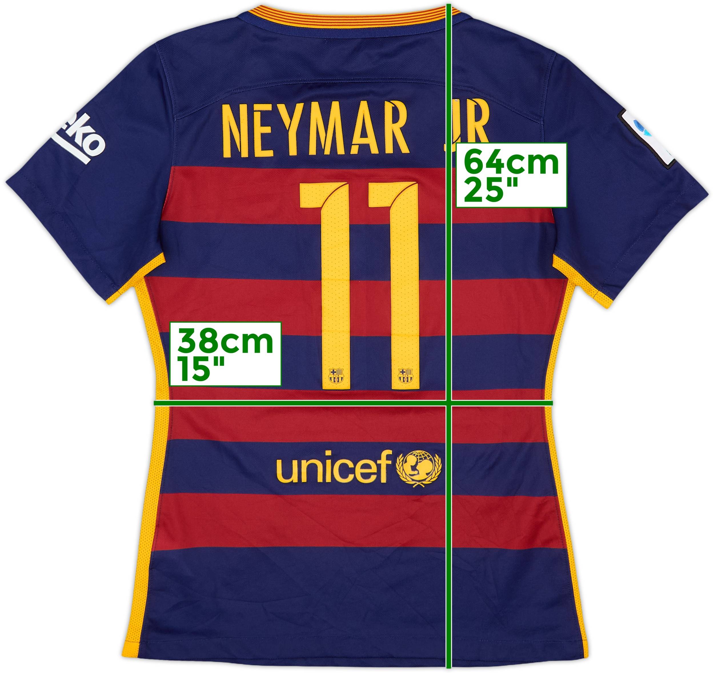 2015-16 Barcelona Home Shirt Neymar Jr #11 - 8/10 - (Women's S)