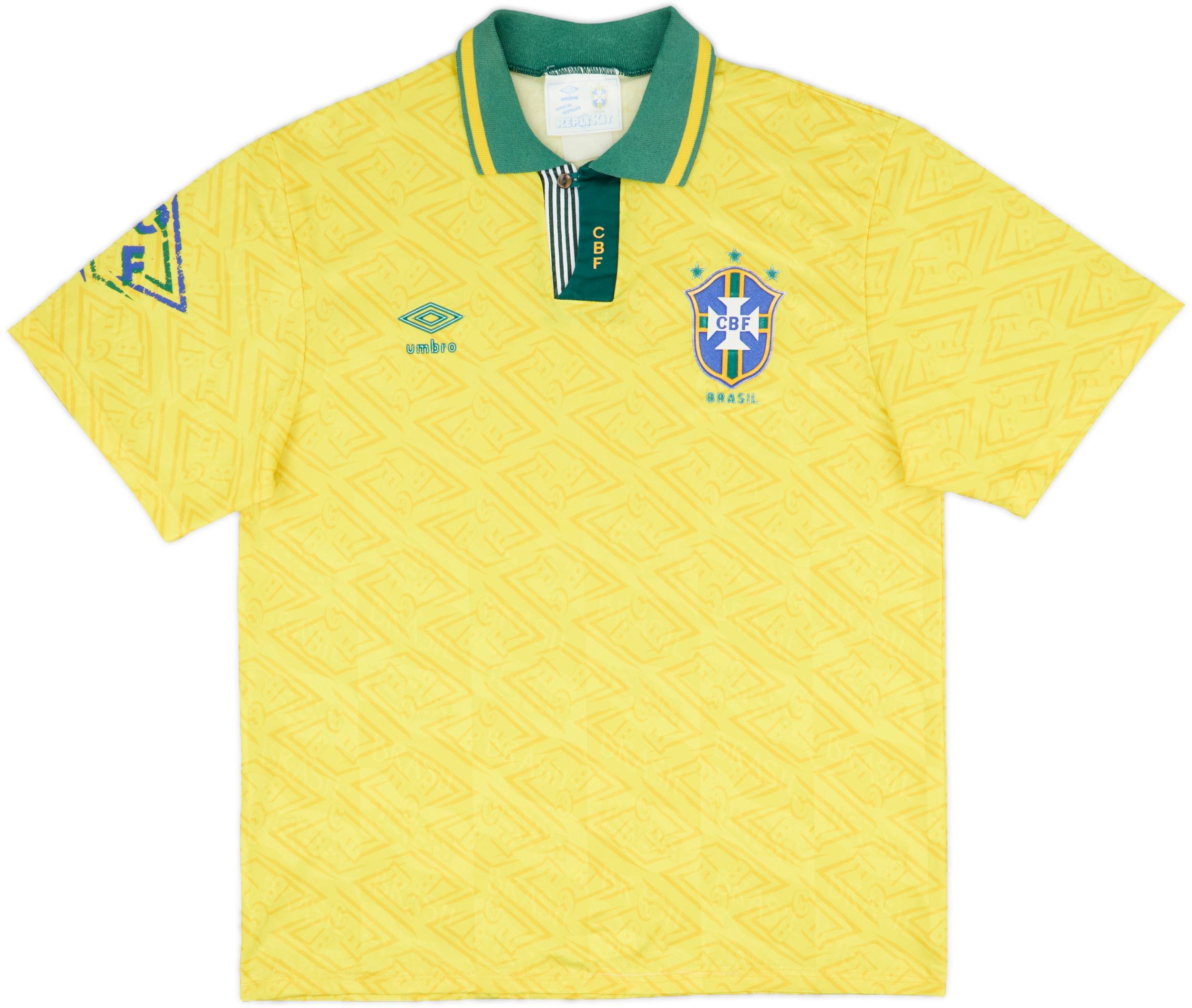 1991-93 Brazil Home Shirt - 6/10 - (L)