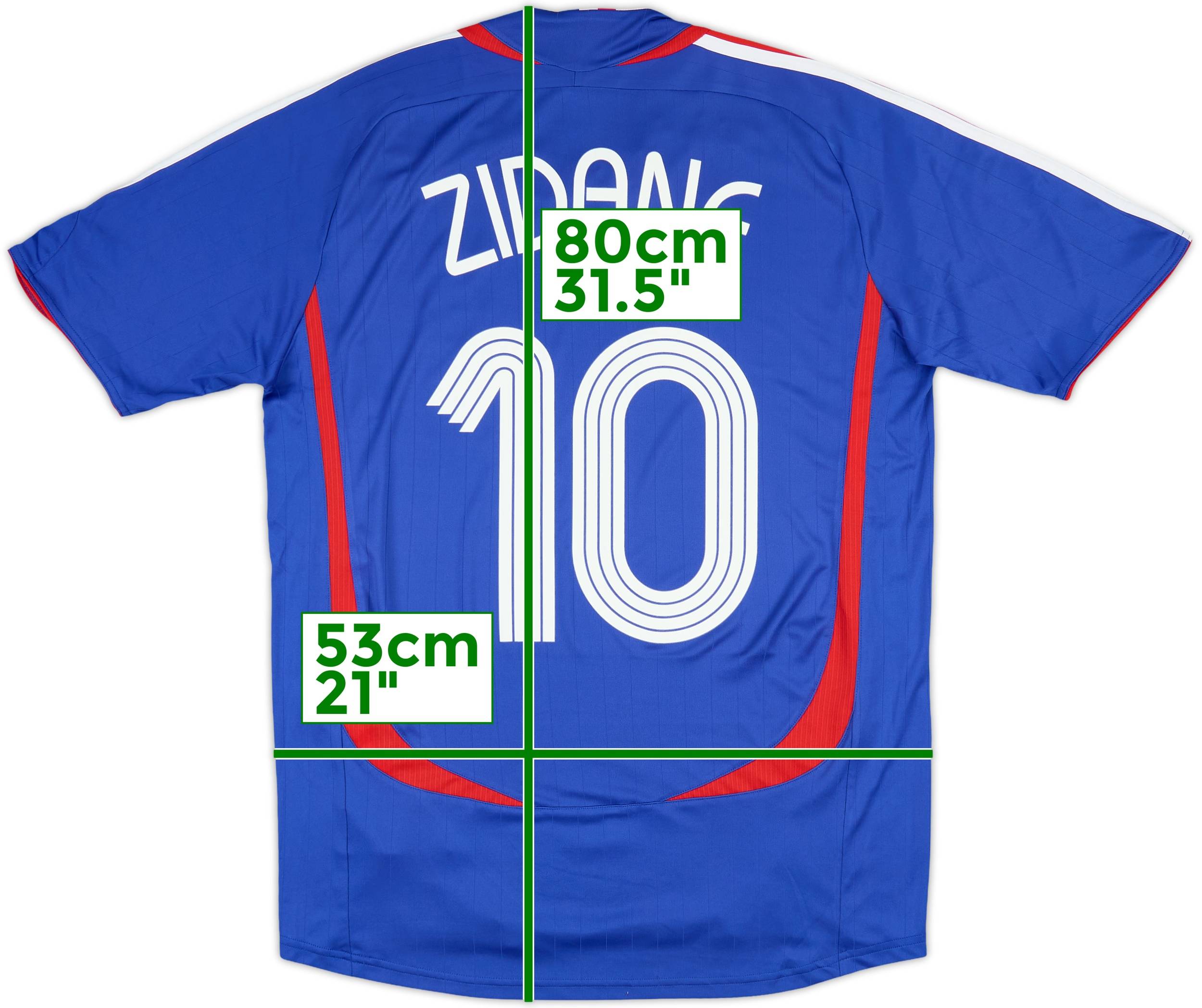 2006-07 France Home Shirt Zidane #10 - 8/10 - (M)
