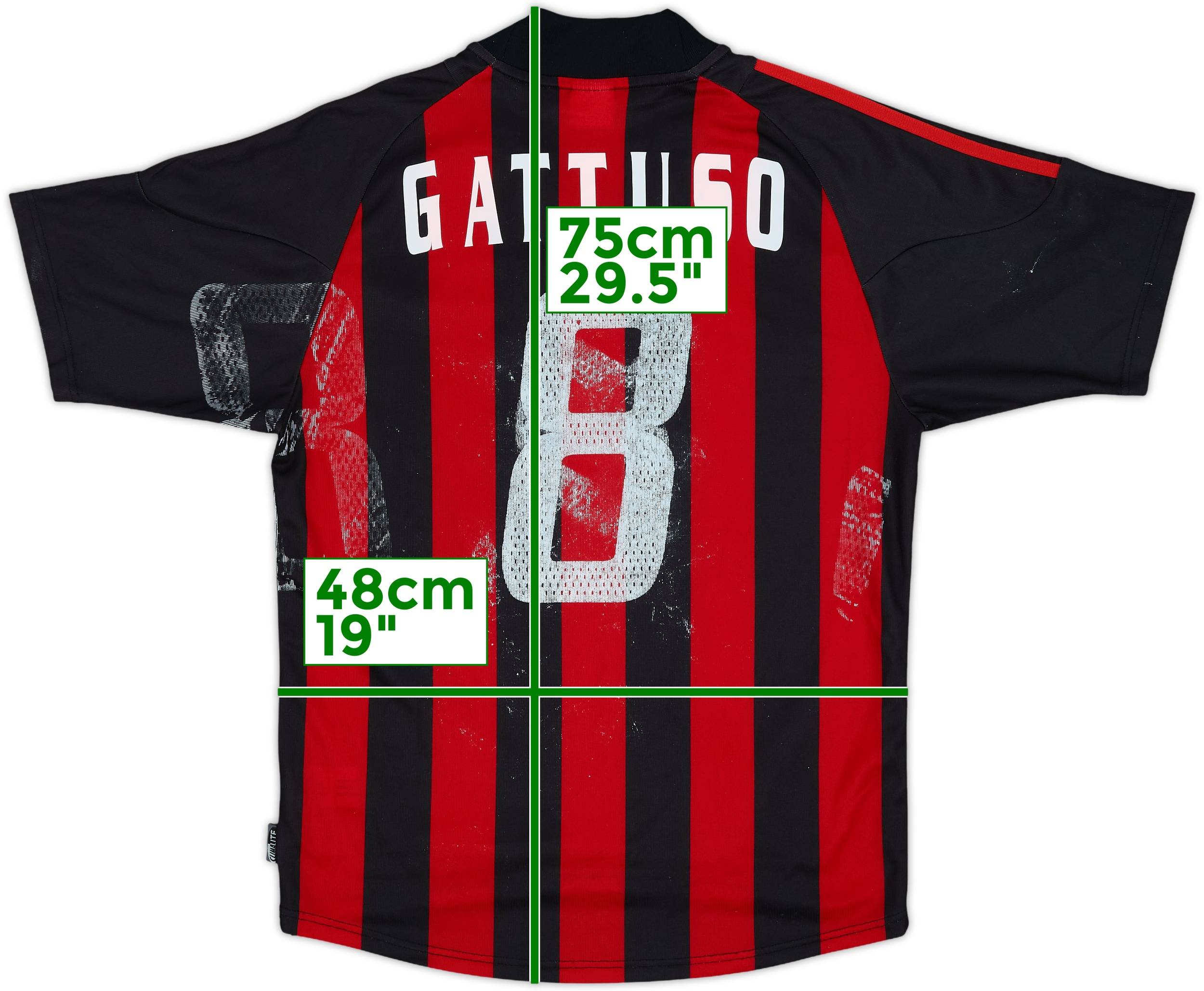 正規品　Gattuso 8 セリエA シャツ　ACミラン　インテル 正規品 Gattuso 8 セリエA シャツ ACミラン インテル