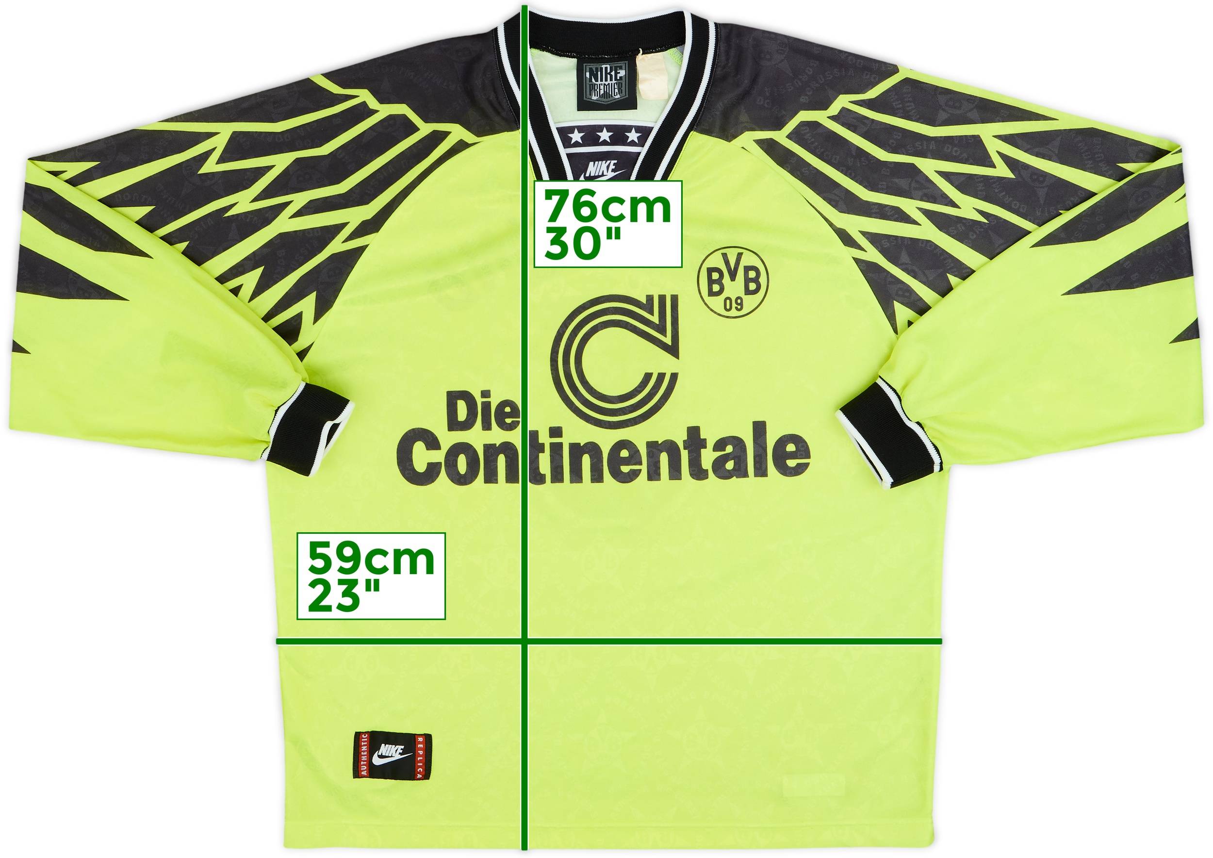 1994-95 Borussia Dortmund Home L/S Shirt #5 - 5/10 - (XL)