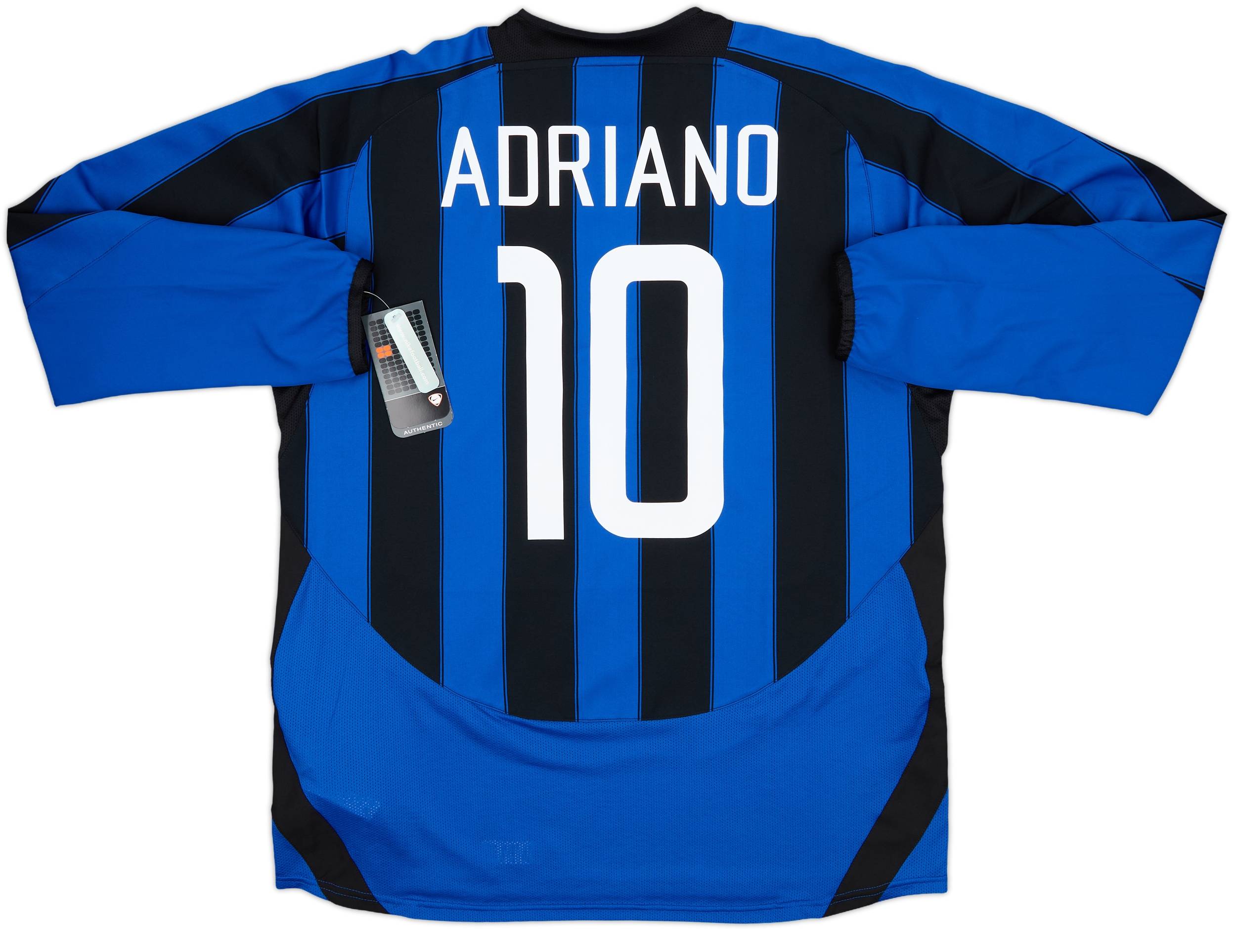 2003-04 Inter Milan Home L/S Shirt Adriano #10 (XL)