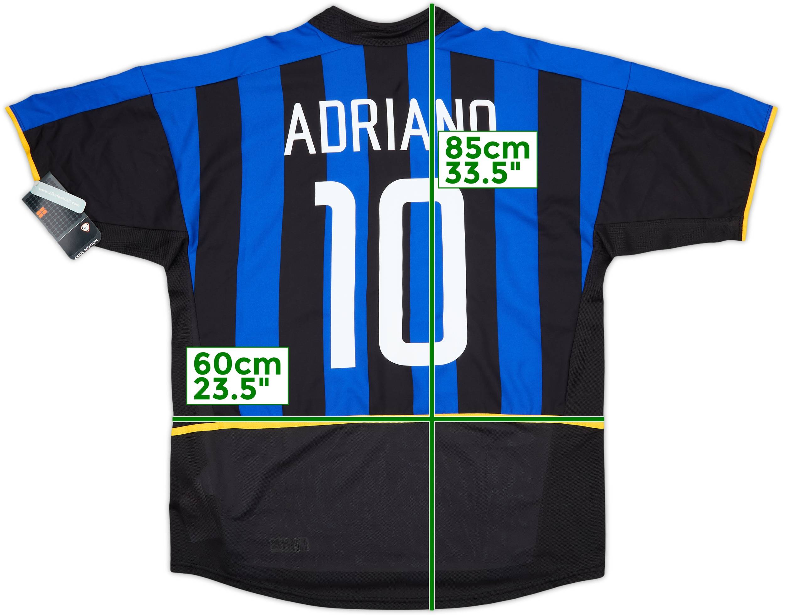 2002-03 Inter Milan Home Shirt Adriano #10 (XL)