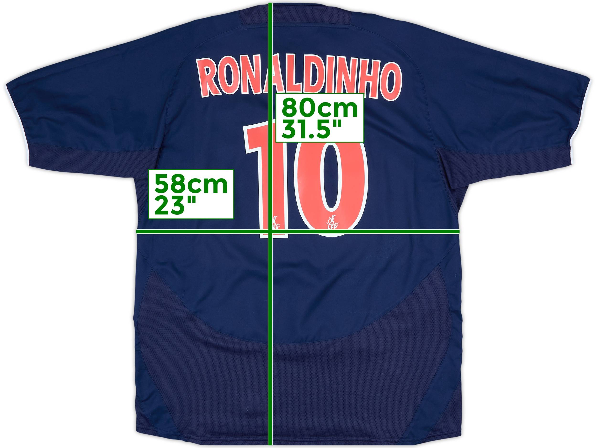 2003-04 Paris Saint-Germain Home Shirt Ronaldinho #10 - 7/10