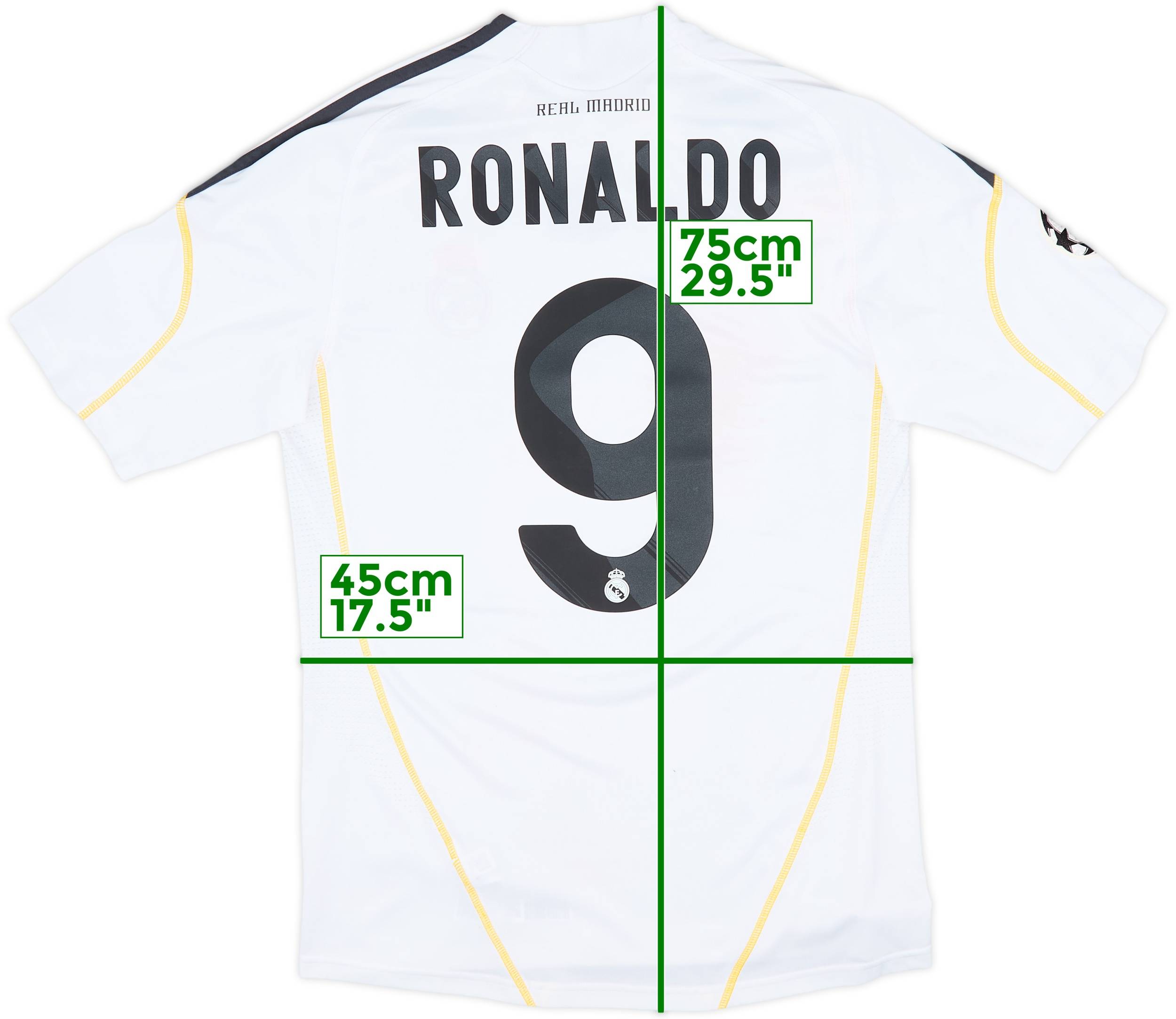 2009-10 Real Madrid Home Shirt Ronaldo #9 - 6/10 - (S)