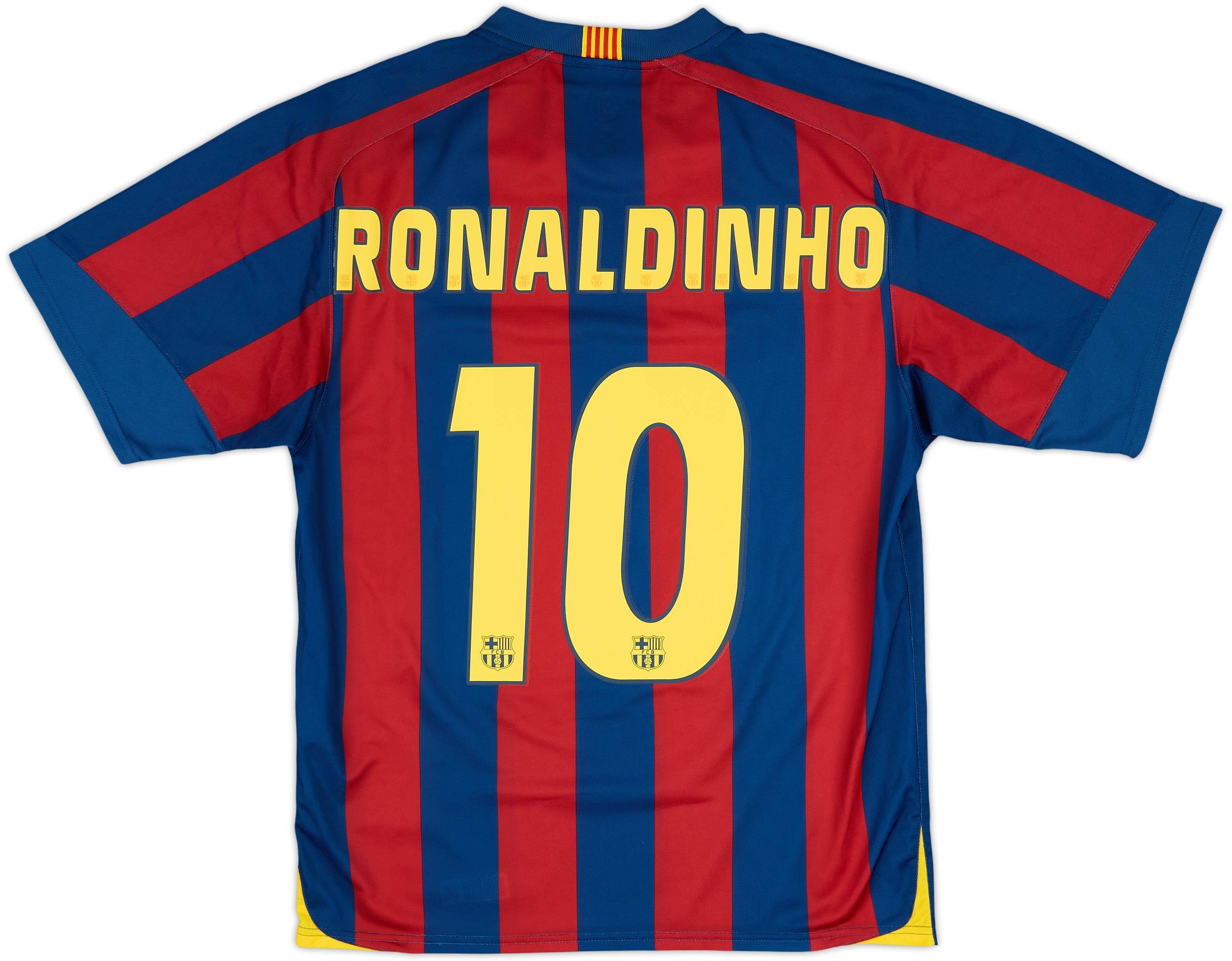 2005-06 Barcelona Basic Home Shirt Ronaldinho #10 - 8/10 - (M)