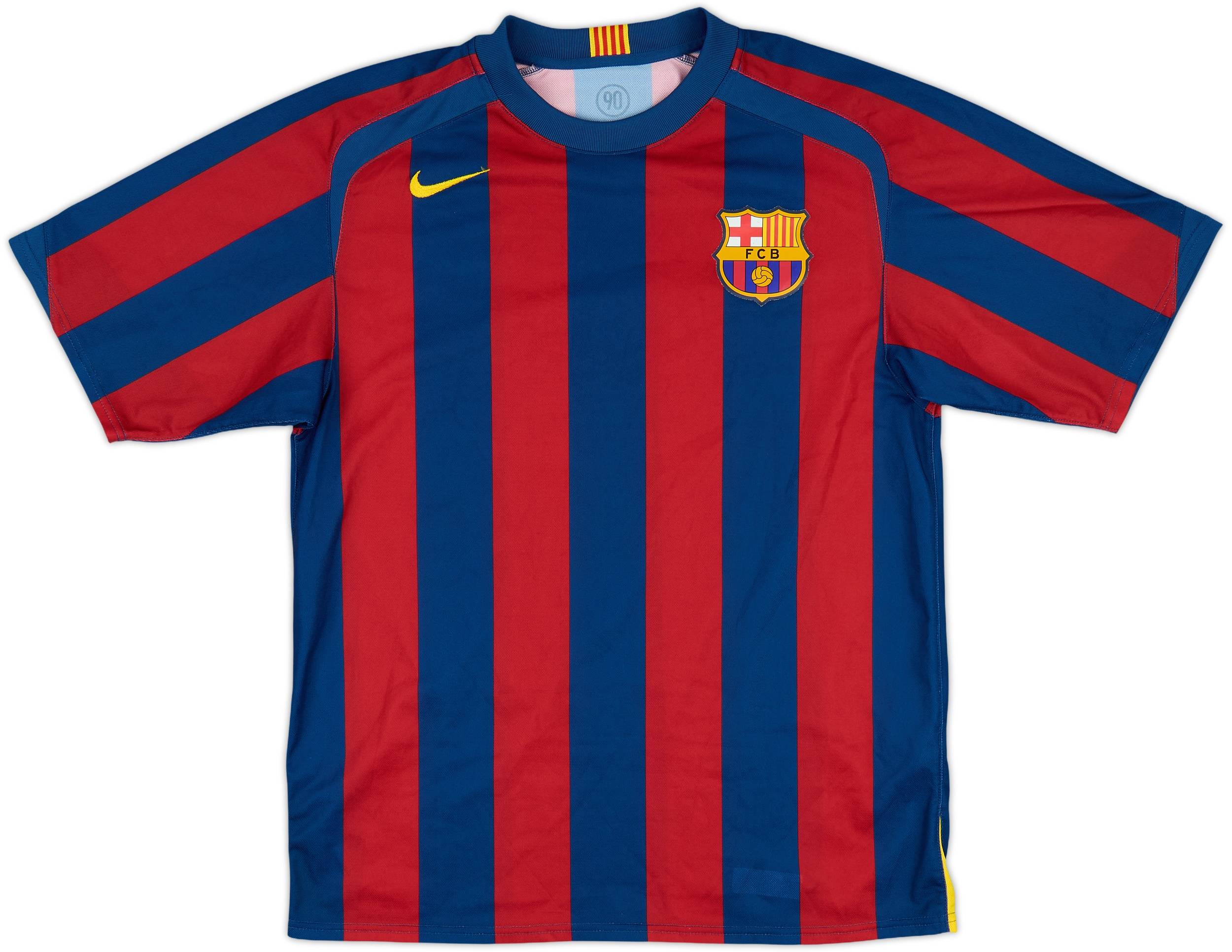 ウェア 2005-06  10 RONALDINHO 2005-06 Barcelona Home Shirt Nike #10 RONALDINHO (L) (Excellent