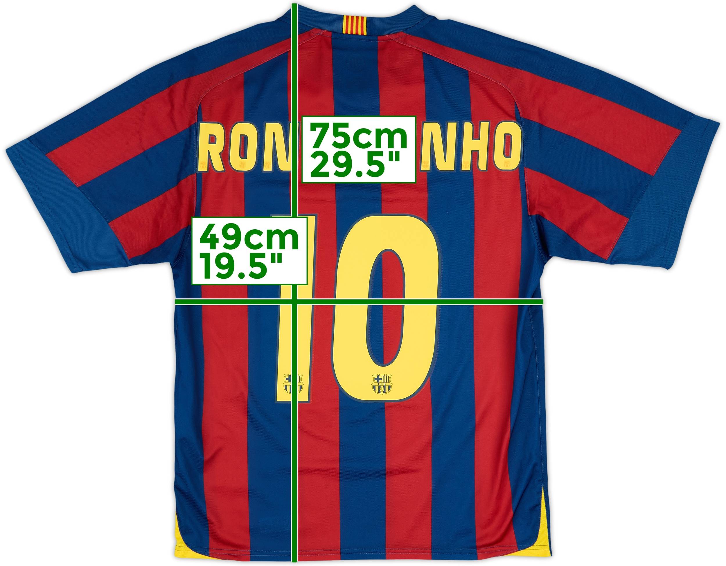 2005-06 Barcelona Basic Home Shirt Ronaldinho #10 - 8/10 - (M)