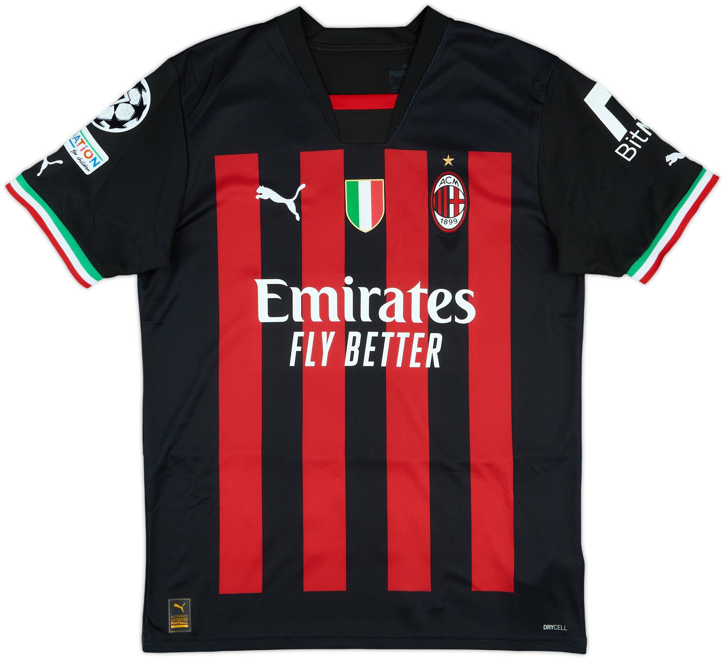 2022-23 AC Milan Home Shirt Tonali #8 - 10/10 - (M)
