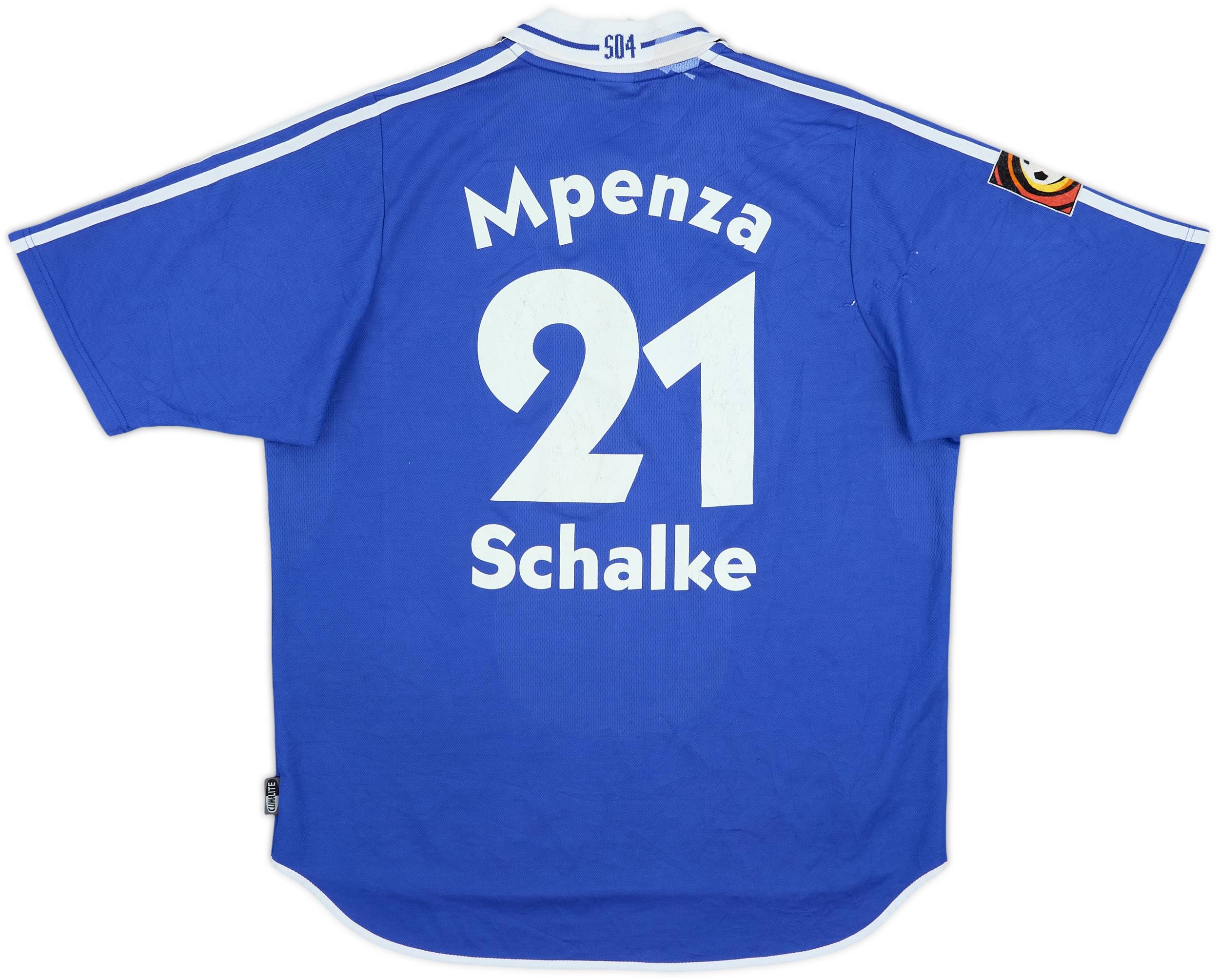 2000-01 Schalke Home Shirt Mpenza #21 - 7/10 - (L)