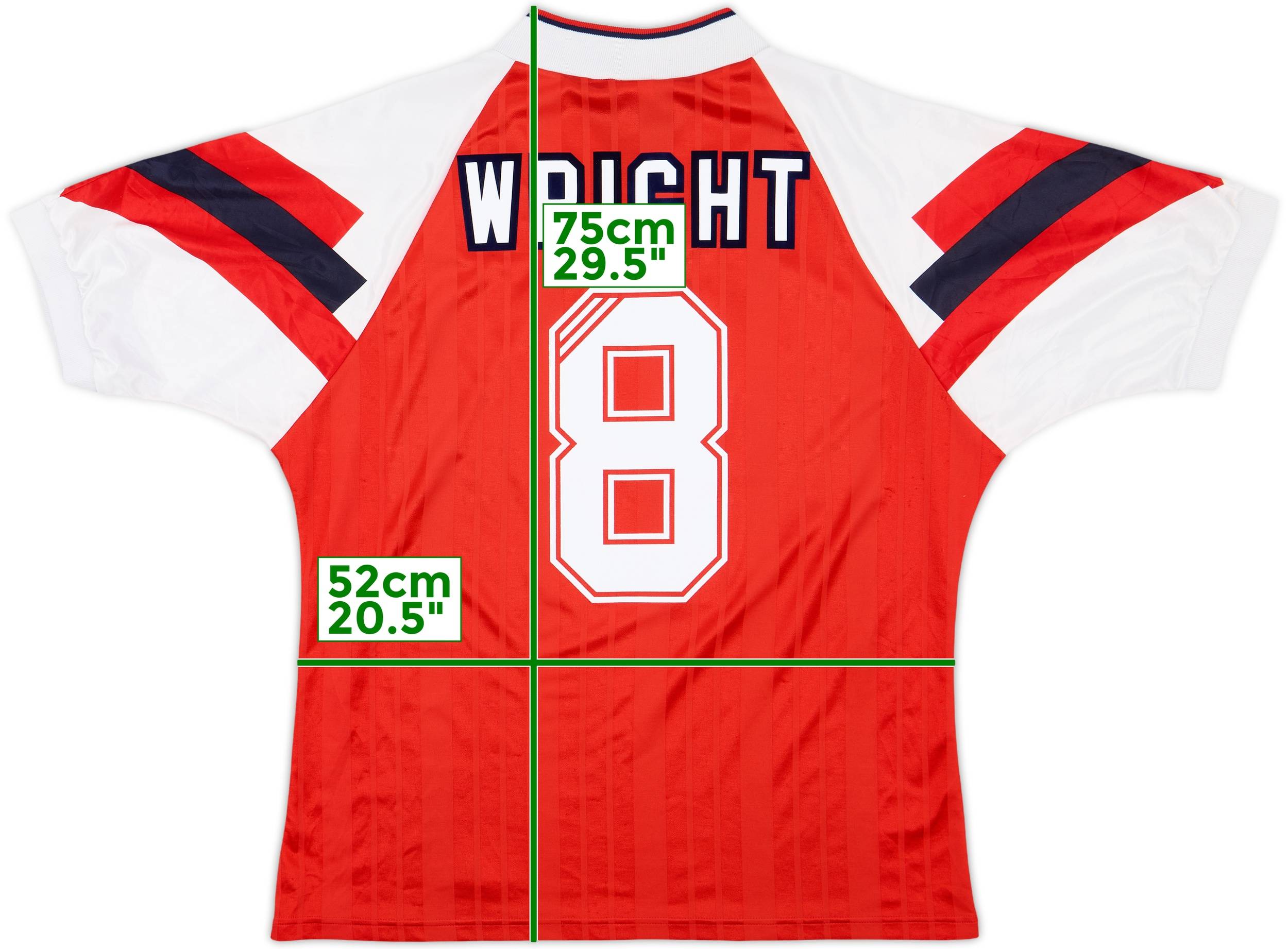 1992-94 Arsenal Home Shirt Wright #8 - 5/10 - (L)