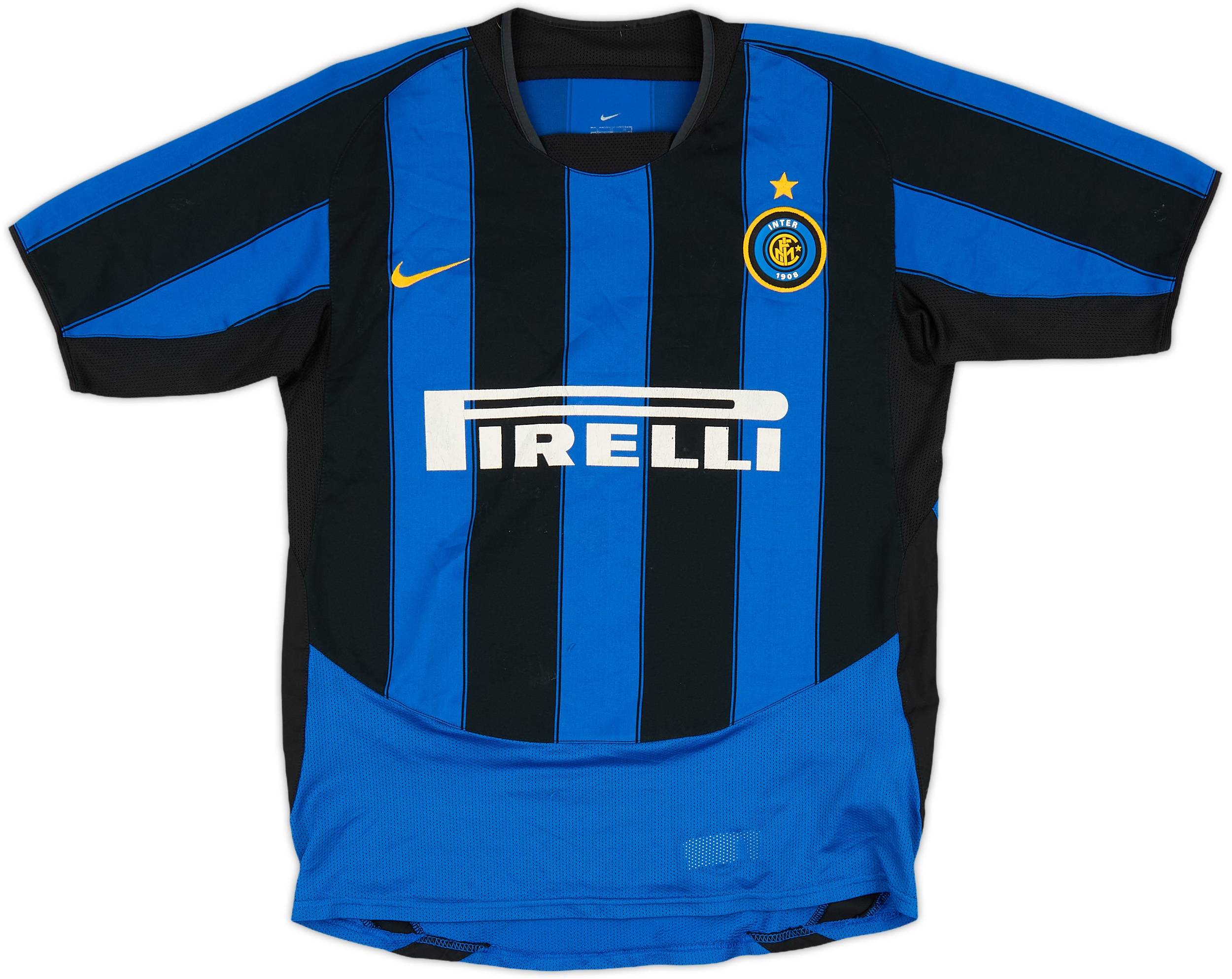 2003-04 Inter Milan Home Shirt Adriano #10 - 7/10 - (XL.Boys)