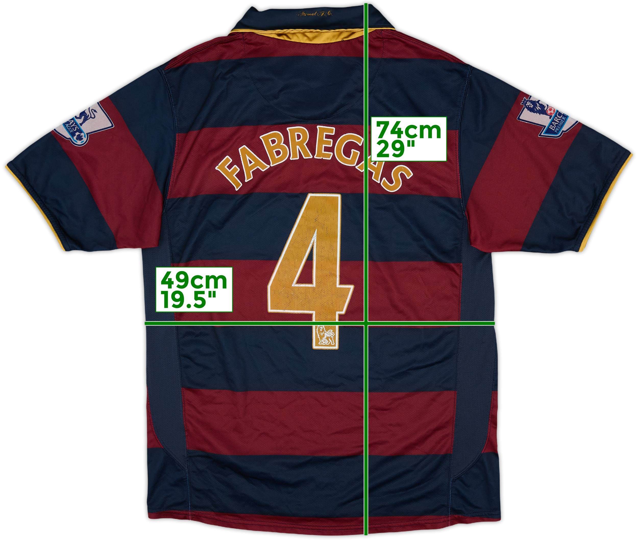 arsenal ユニフォーム　07-08 3rd 2007-08 Arsenal Third Shirt Fabregas #4 - 5/10 - (XXL)