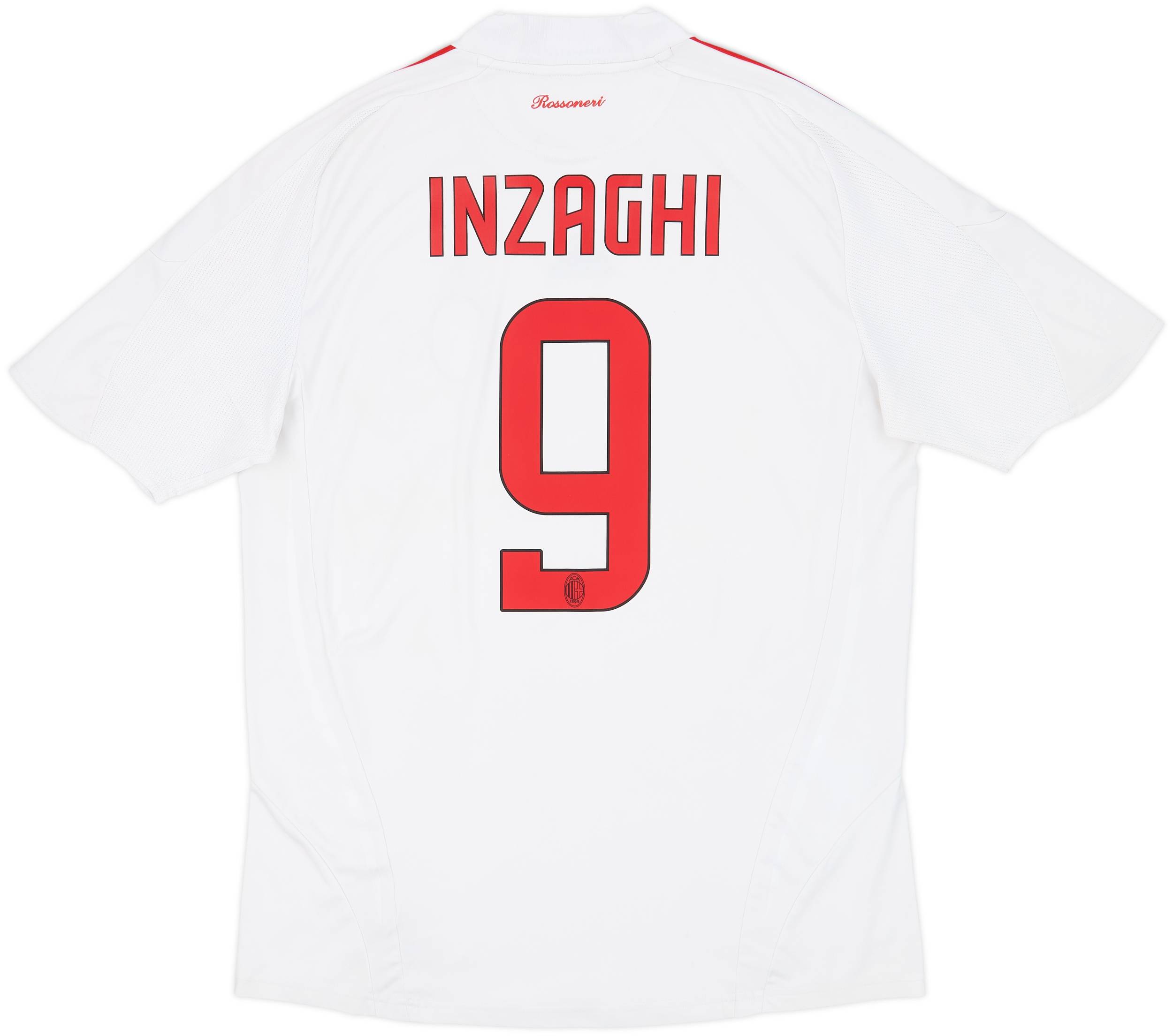 2008-09 AC Milan Away Shirt Inzaghi #9 - 5/10 - (L)
