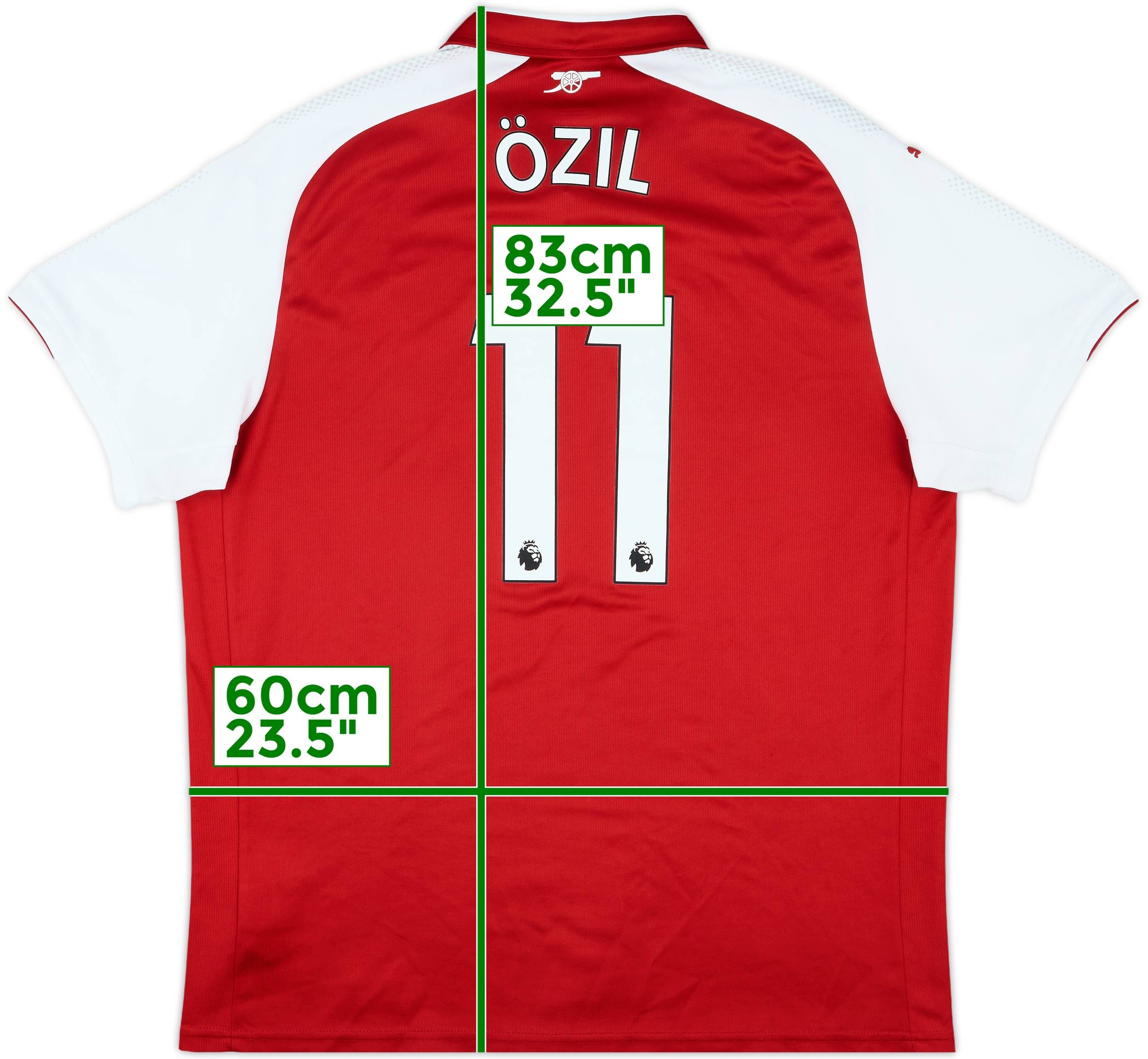 【美品】アーセナル ÖZIL 11 シャツ 2017-18 Arsenal Home Shirt Ozil #11 - 10/10 - (XXL)